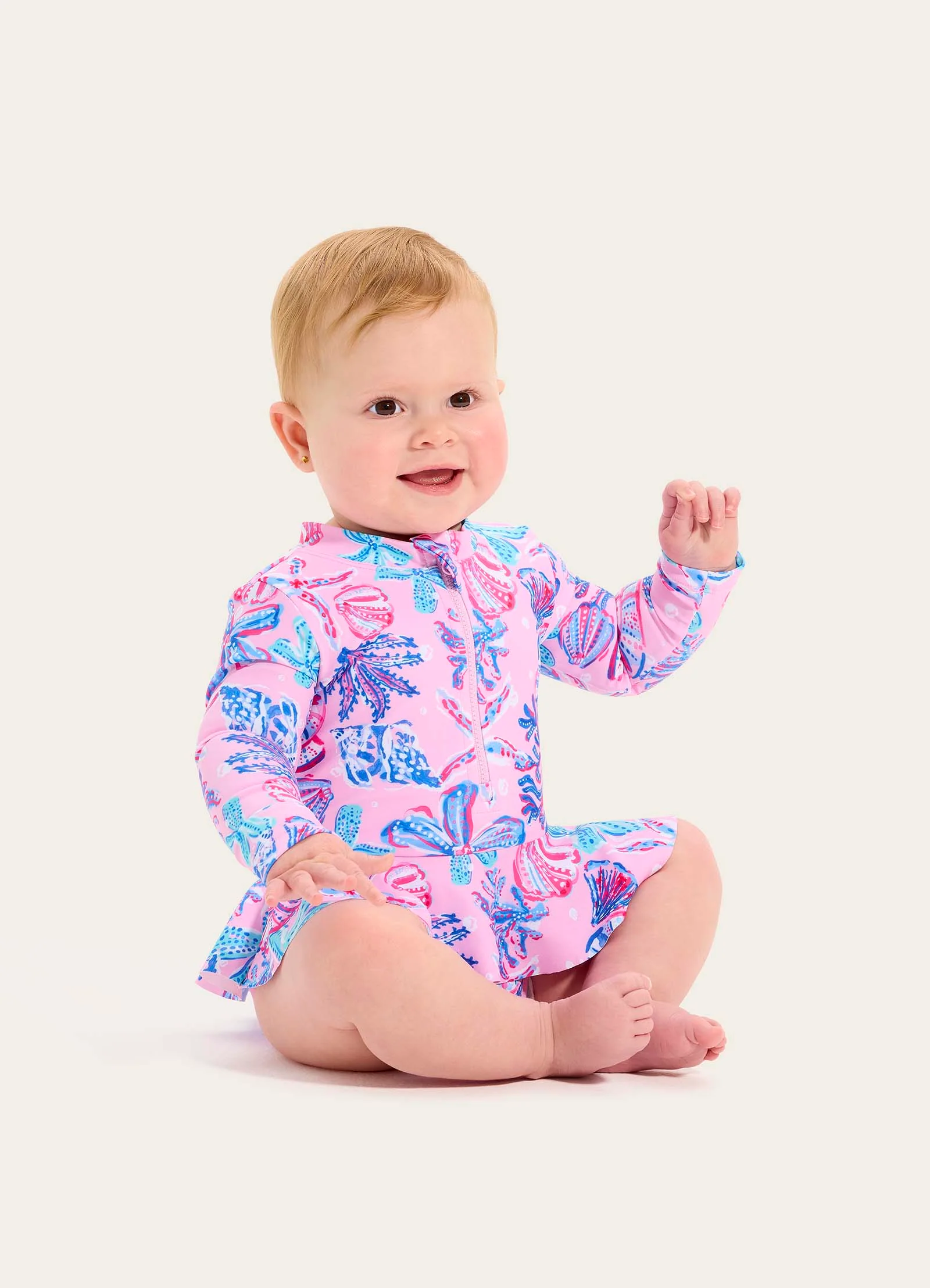 Coral Sea Frill Sunsuit - Image 2