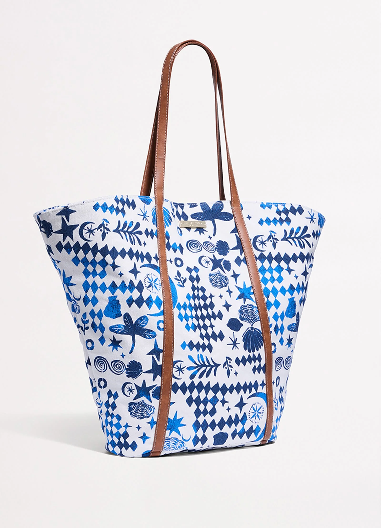 Corfu Fan Tote Bag - Azure - Image 2