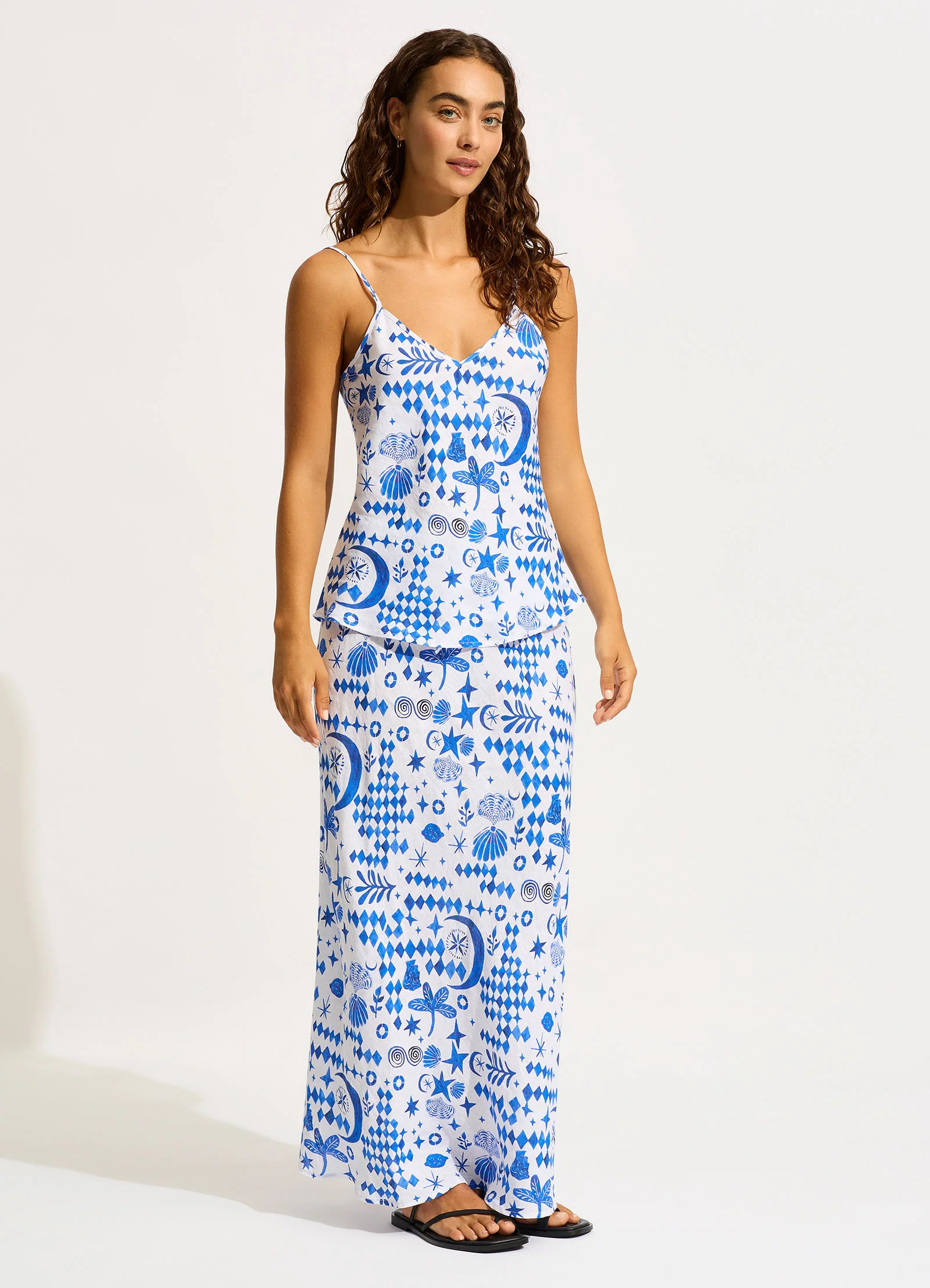 Corfu Maxi Skirt - Azure - Image 3