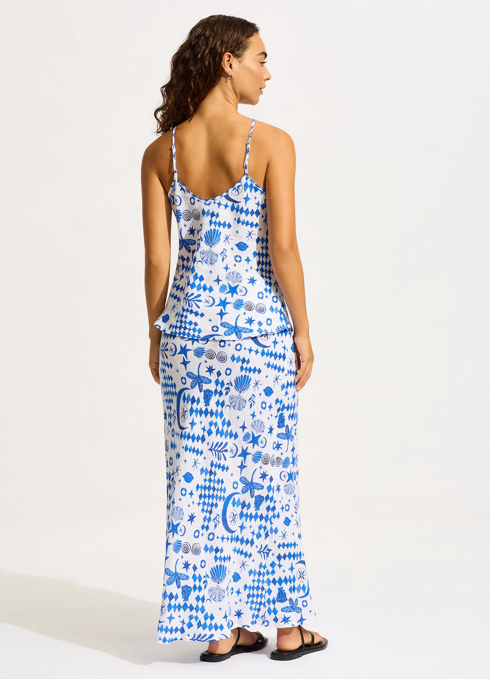 Corfu Maxi Skirt - Azure - Image 4