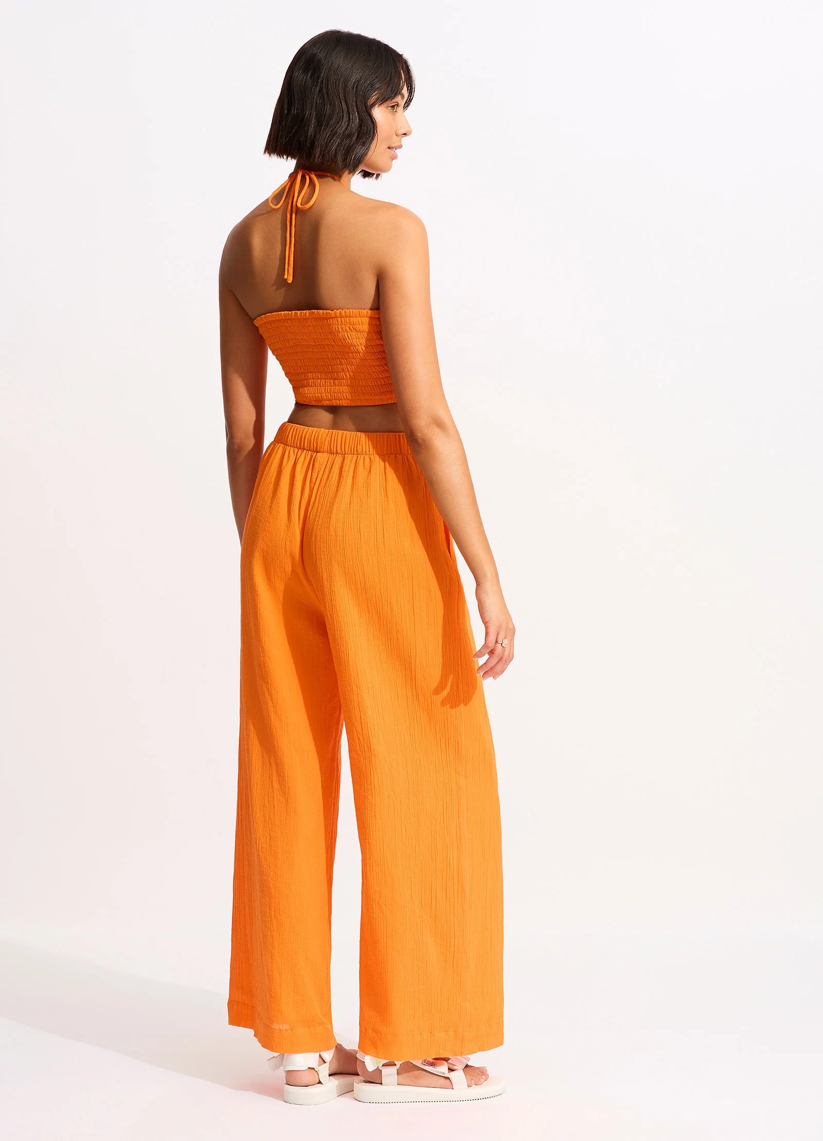 Crinkle Beach Pant - Mandarin - Image 4