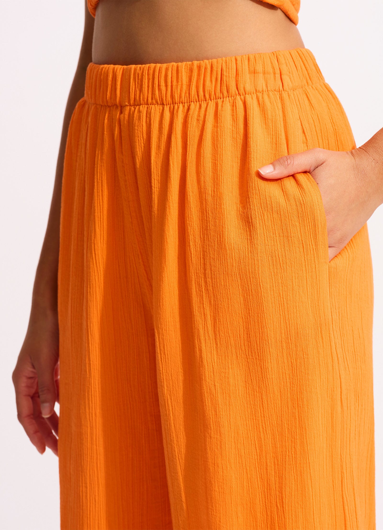 Crinkle Beach Pant - Mandarin - Image 5