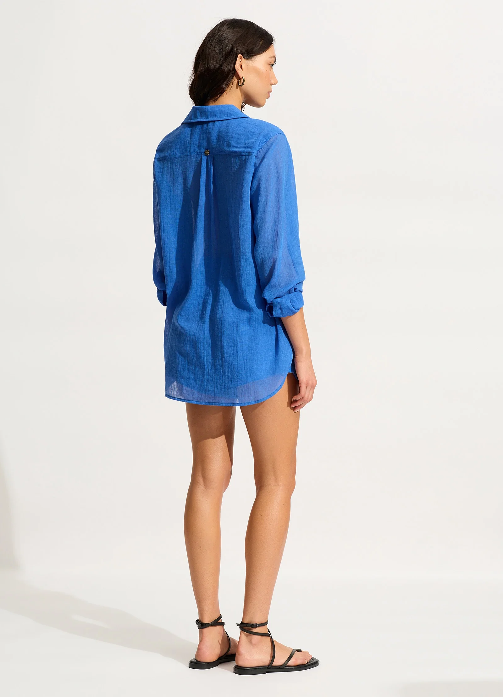 Crinkle Short - Azure - Image 4