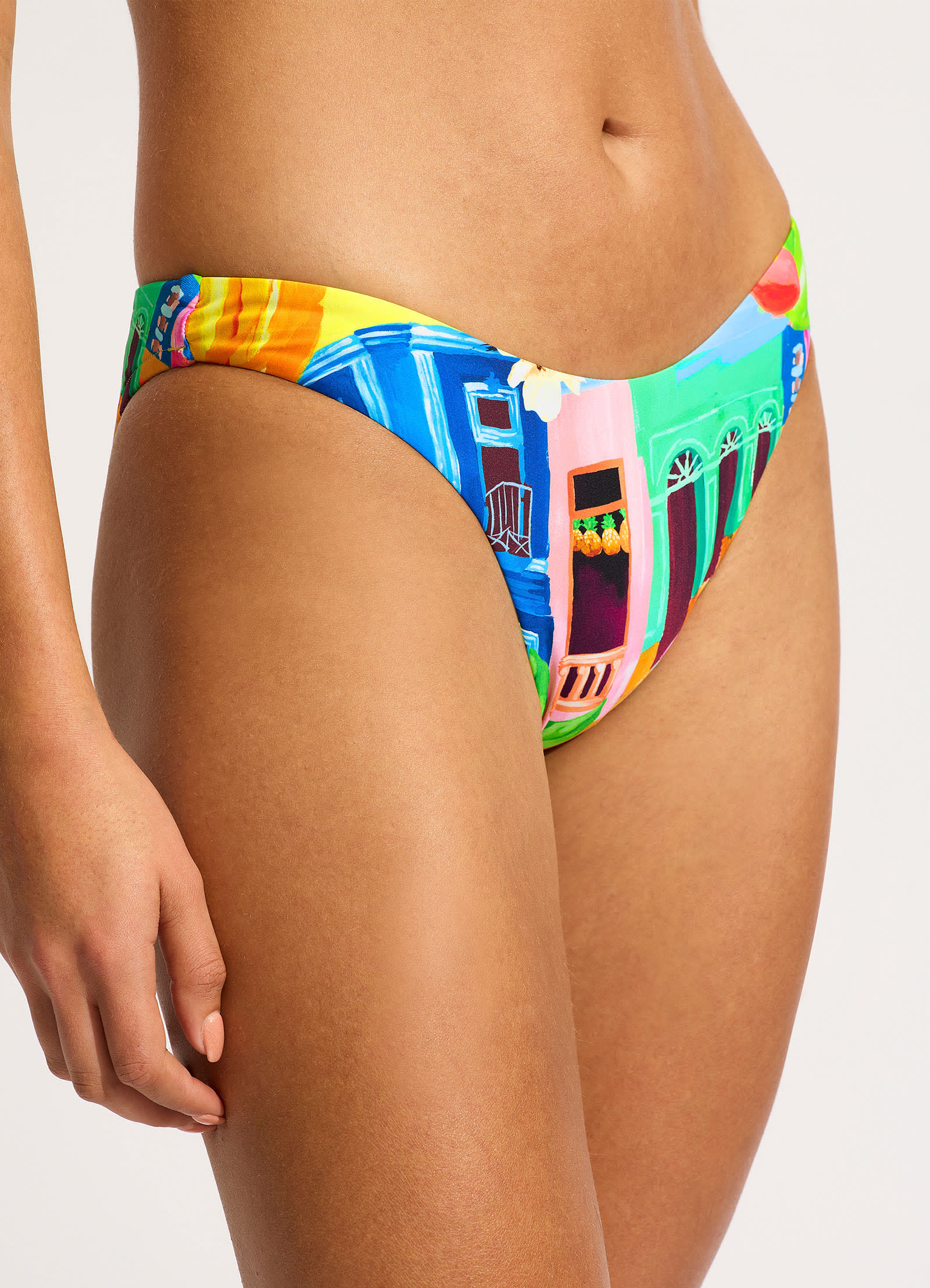 Cuba High Cut Bikini Bottom - Turquoise - Image 5