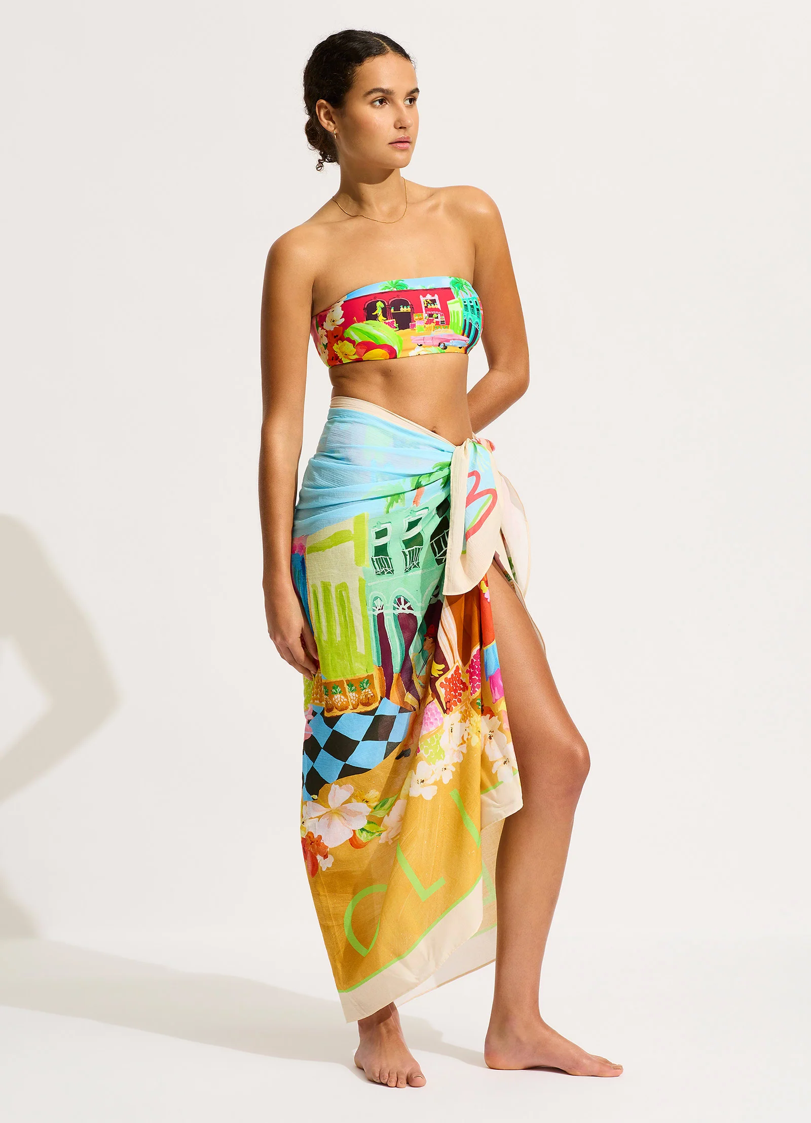 Cuba Sarong - Turquoise - Image 2