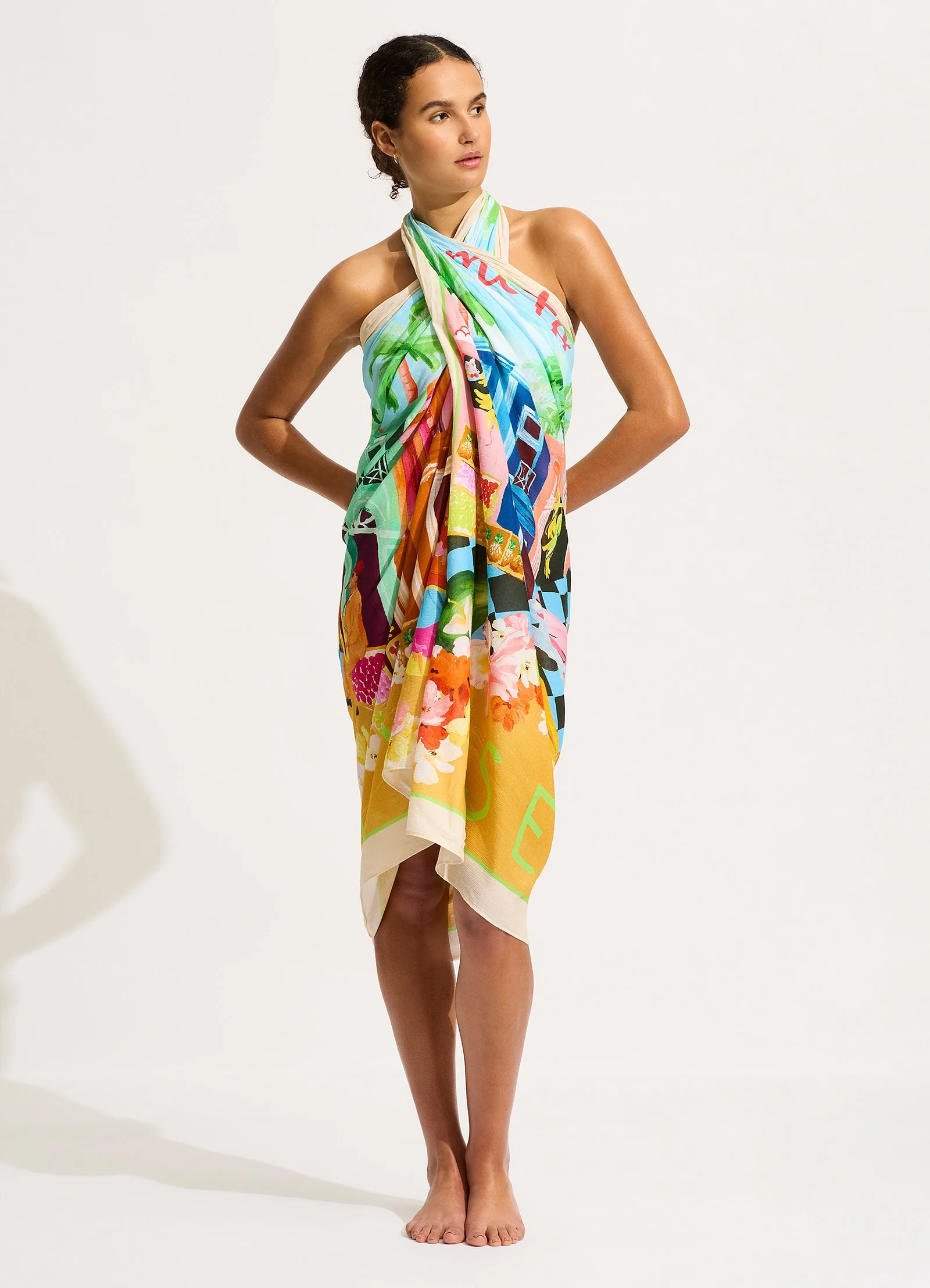 Cuba Sarong - Turquoise - Image 5