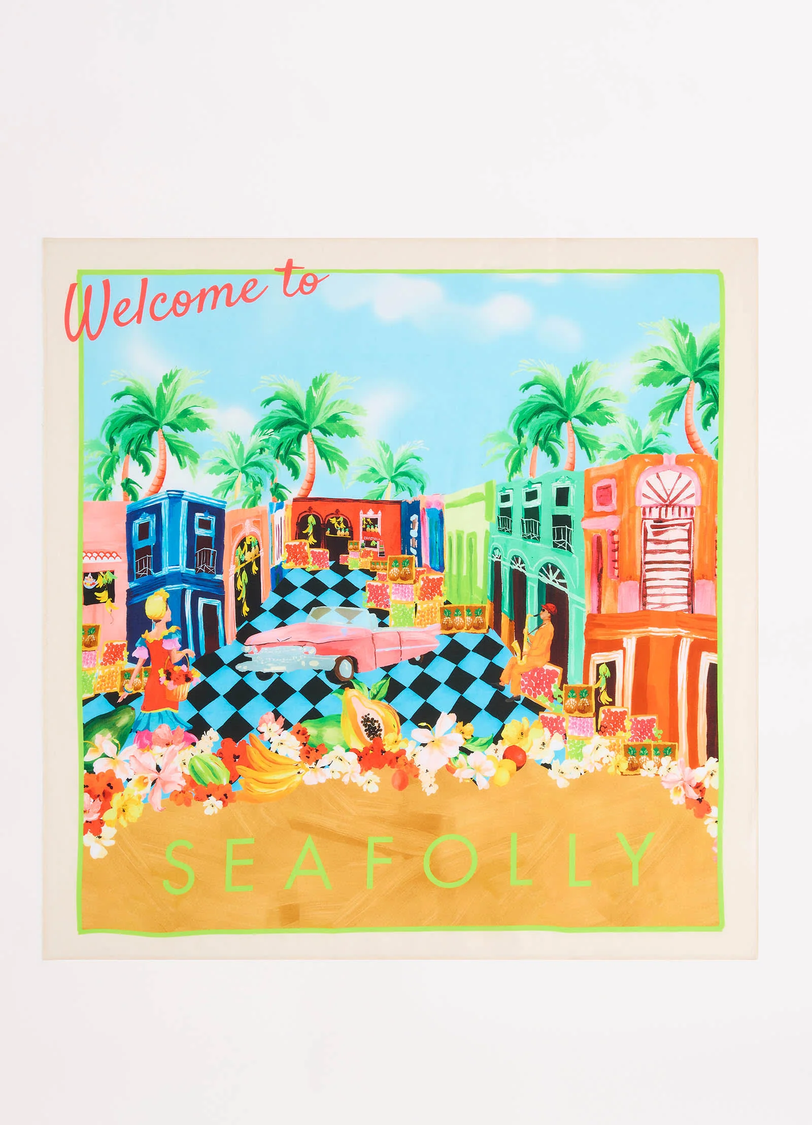 Cuba Scarf - Turquoise - Image 2