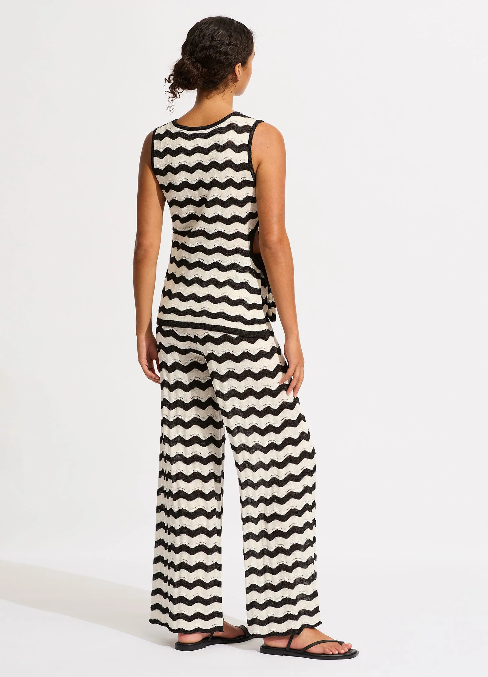 Cut Out Knit Top - Black - Image 3