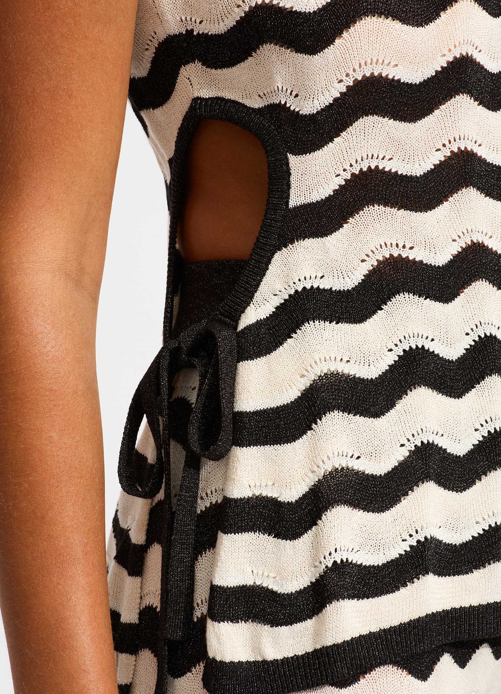 Cut Out Knit Top - Black - Image 4