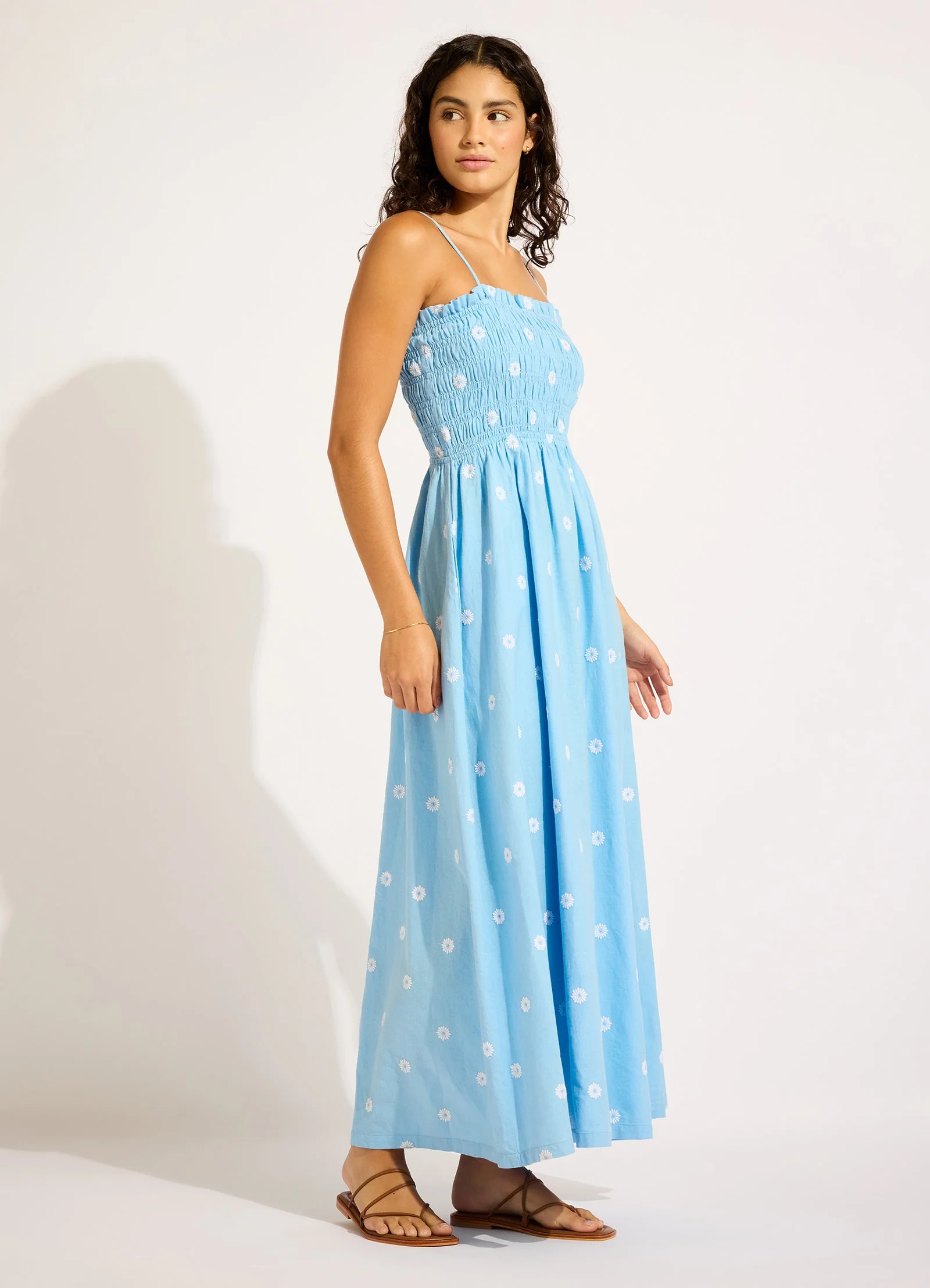 Daisy Chain Shirred Maxi Dress - Image 2