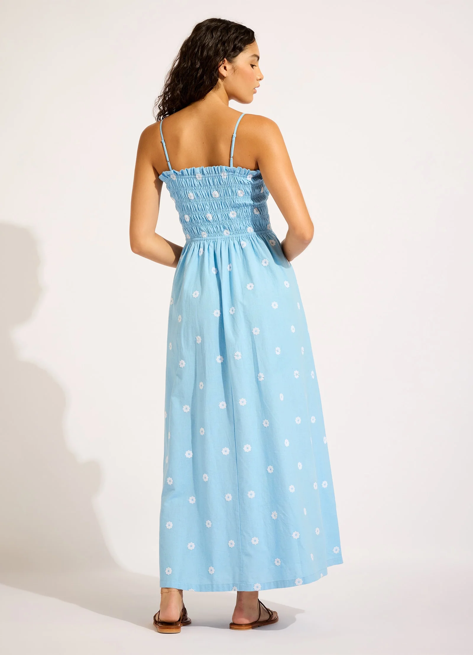 Daisy Chain Shirred Maxi Dress - Image 3