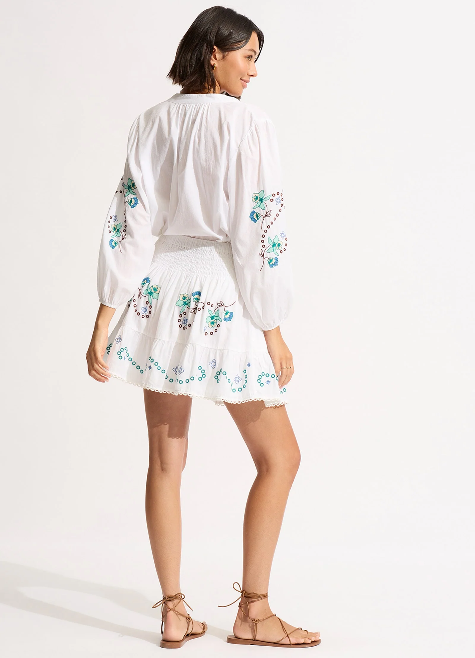 Eden Embroidery Top - White - Image 4