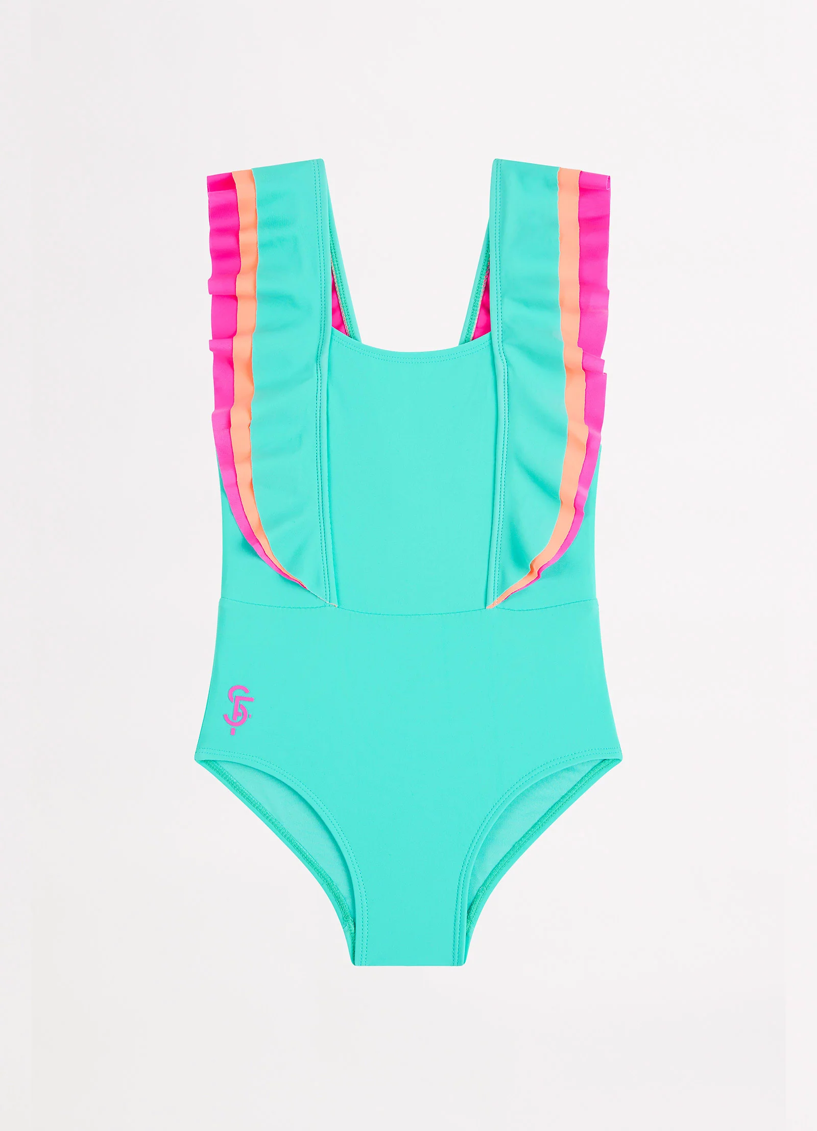 Essentials Girls Colour Blocked One Piece - Splash - Image 2