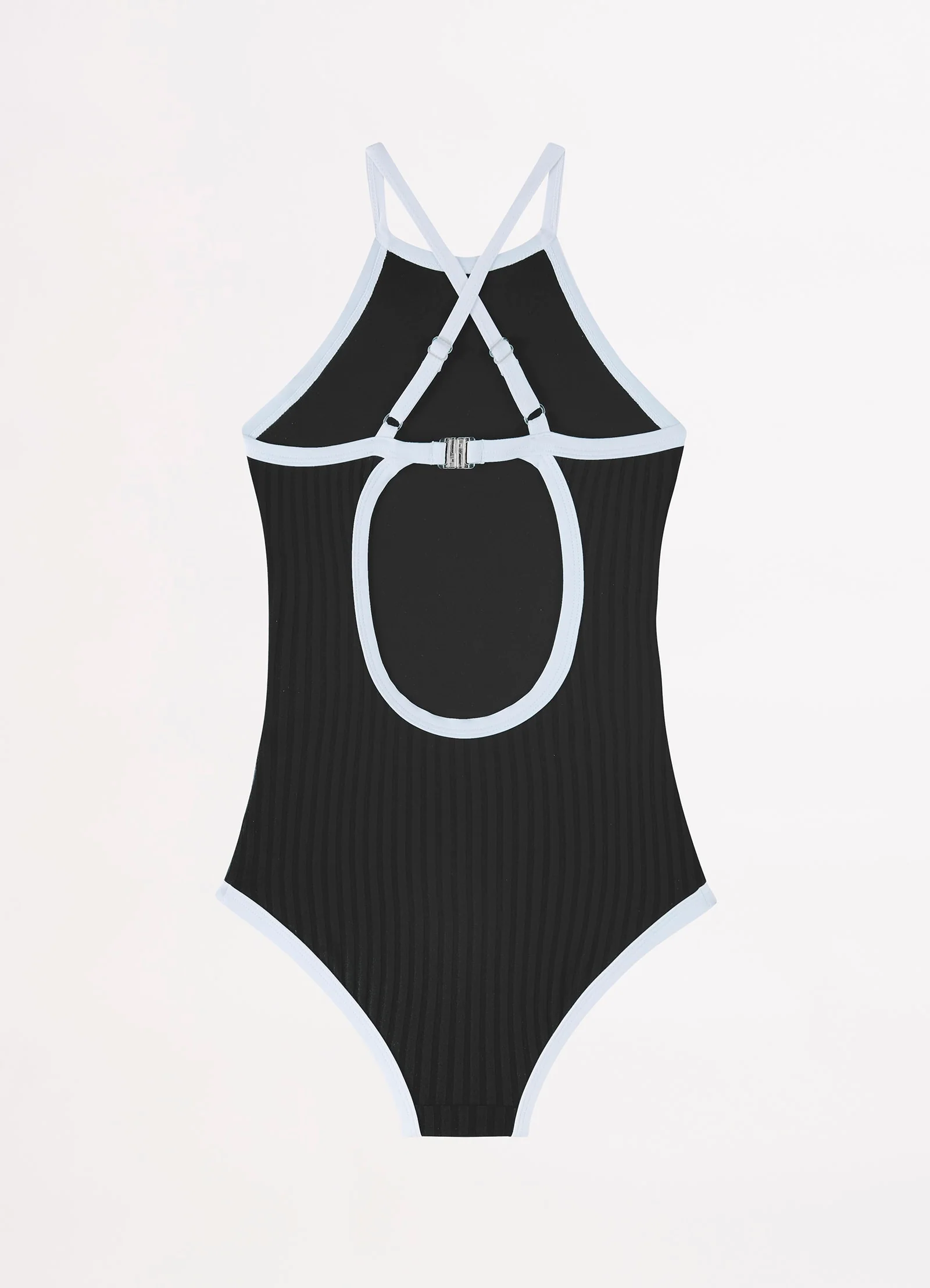 Essentials Girls High Neck One Piece - Black - Image 2