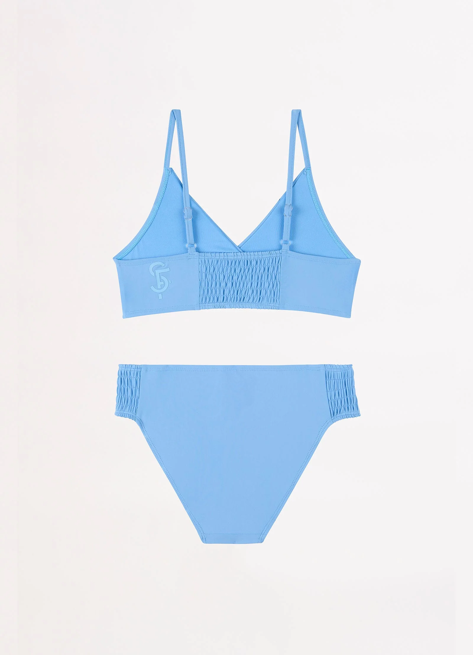 Essentials Girls Shirred Bikini - Deep Water - Image 3