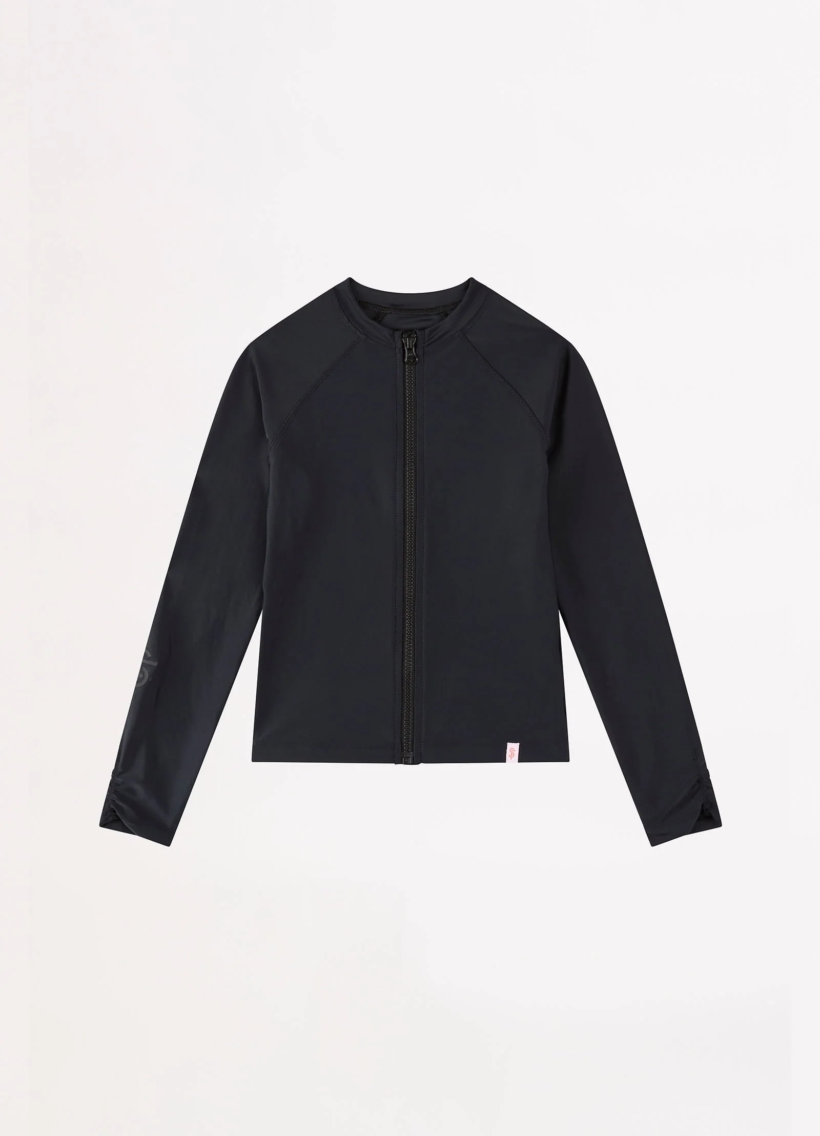 Essentials Girls Zip Front Rashie - Black - Image 2