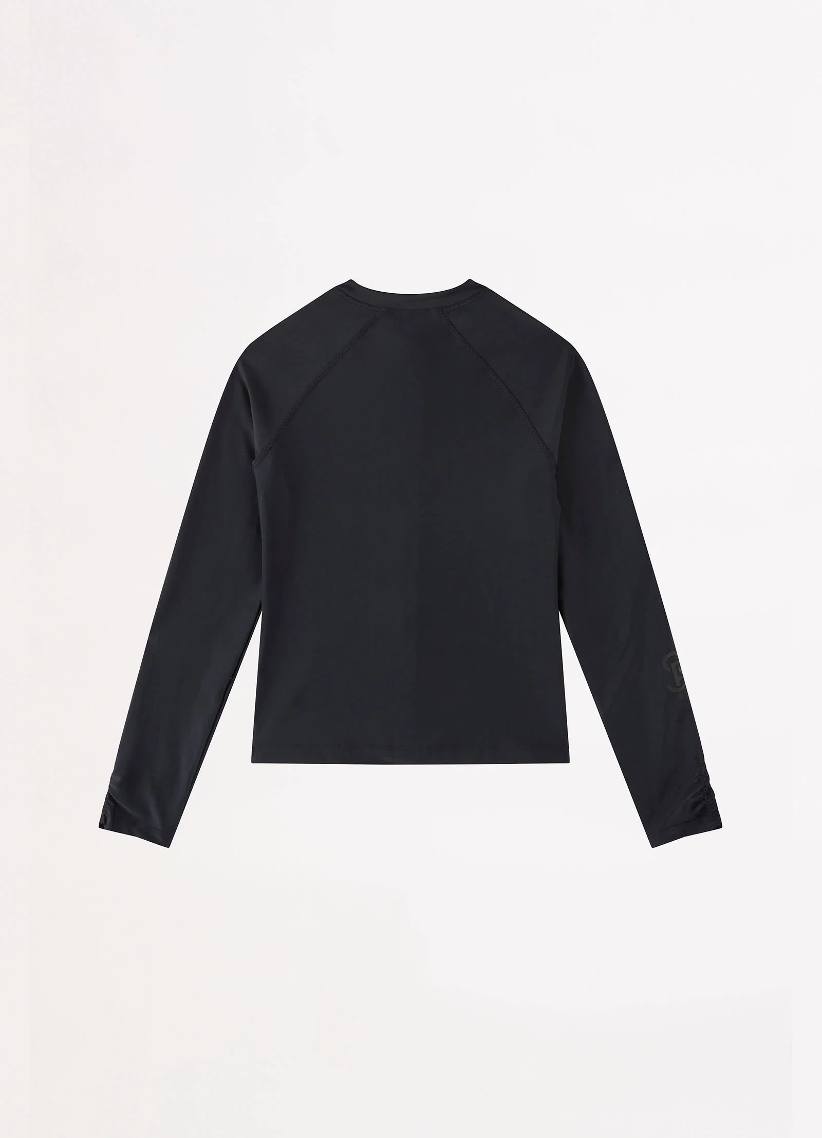 Essentials Girls Zip Front Rashie - Black - Image 3