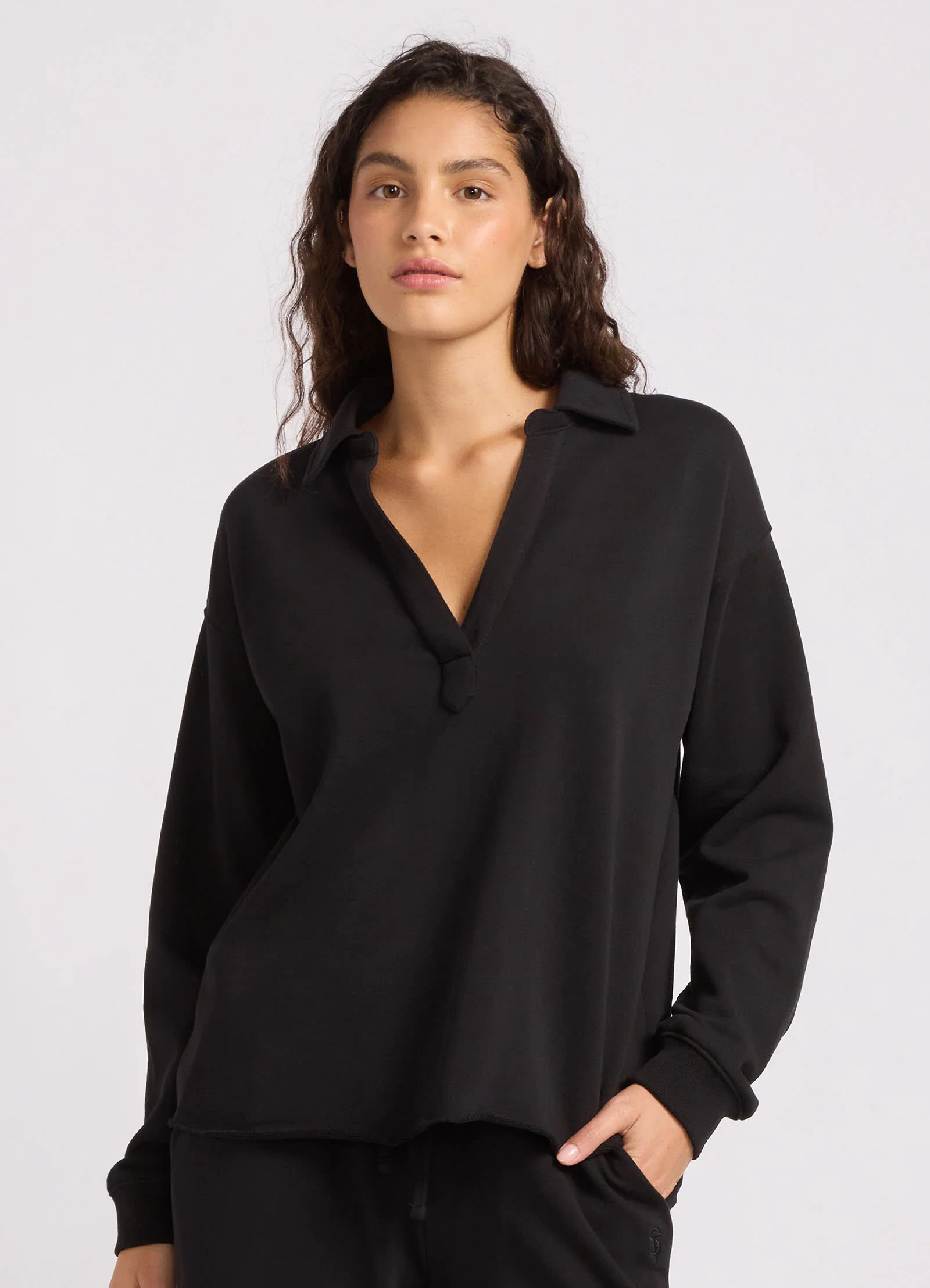 French Terry Polo Popover - Image 2