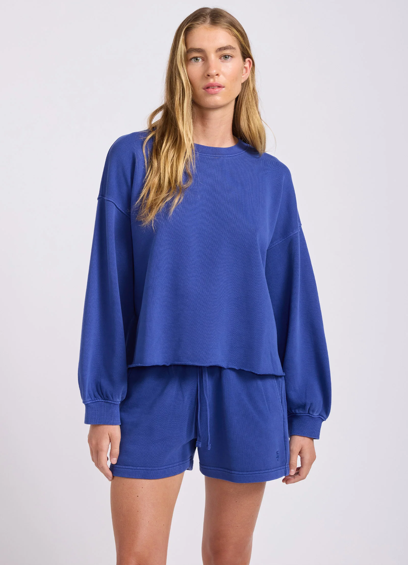 French Terry Puff Sleeve Sweatshirt - Image 2