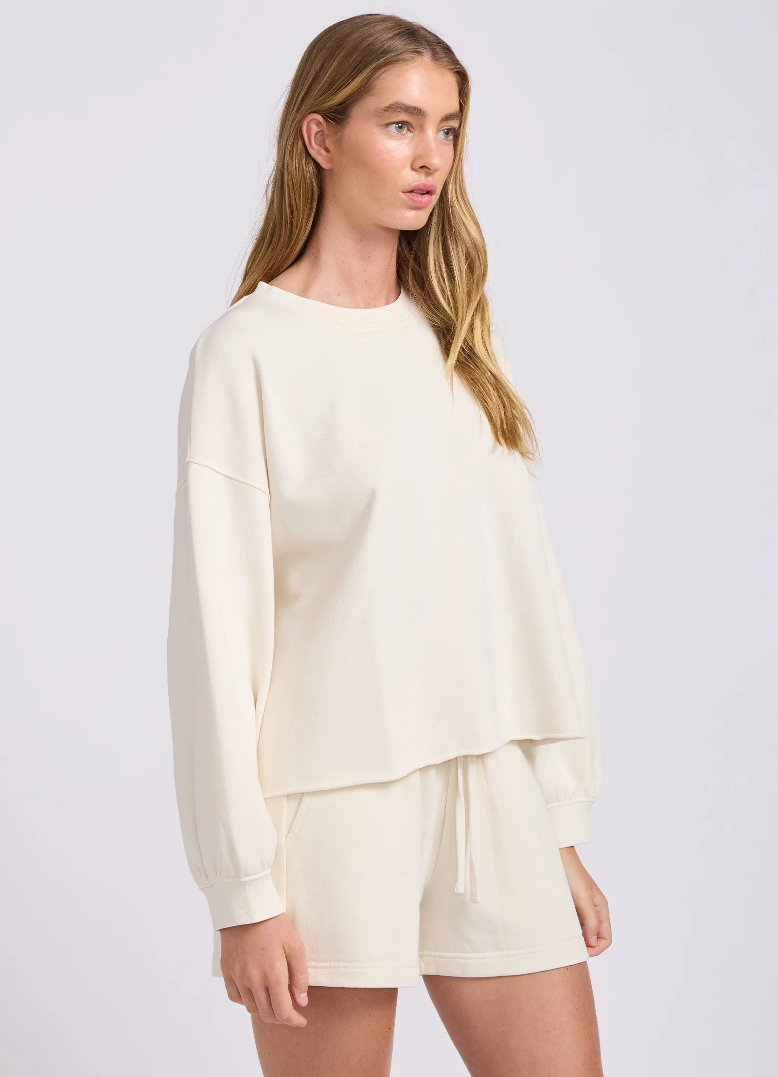 French Terry Puff Sleeve Sweatshirt - Image 3