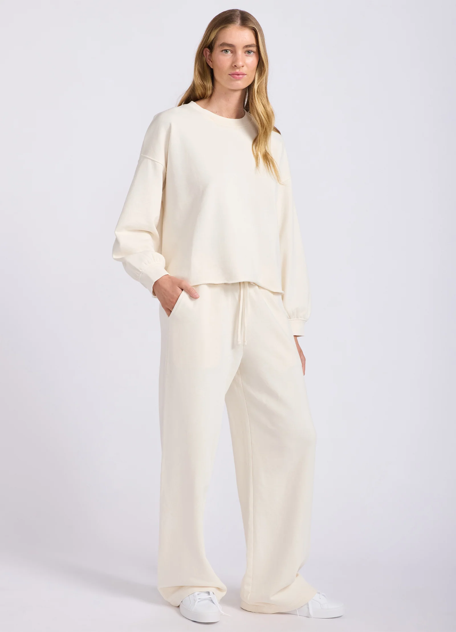 French Terry Wide Leg Pant - Image 2