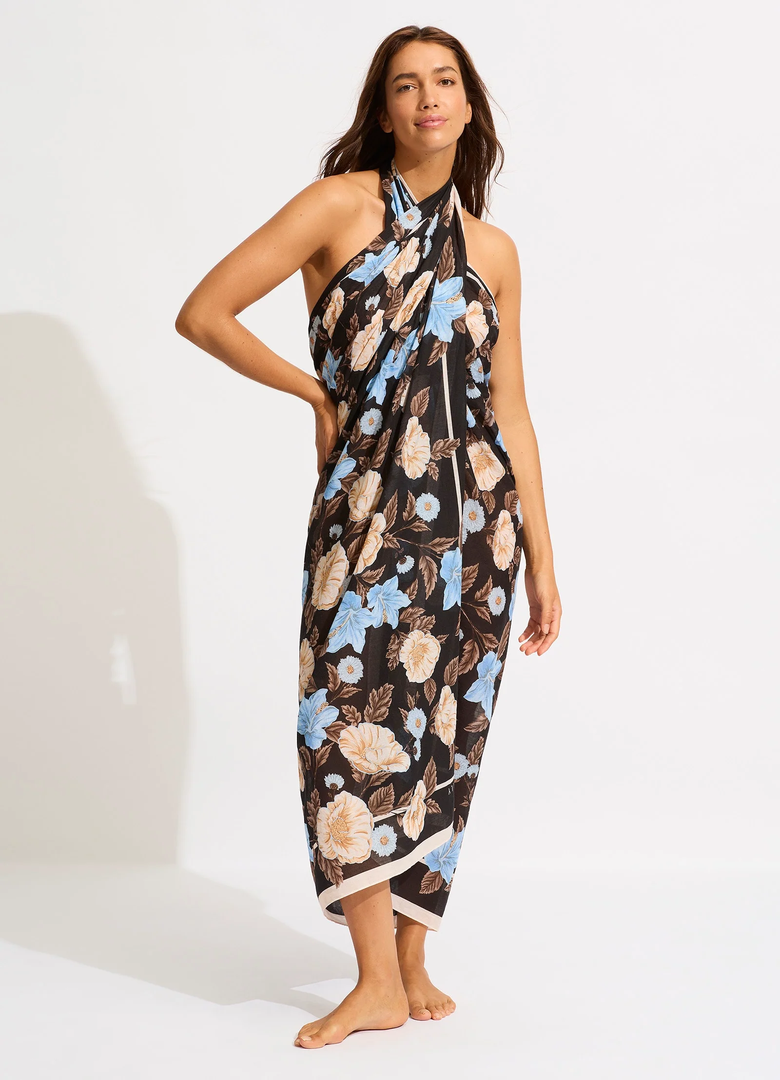 Garden Party Sarong - Black - Image 5