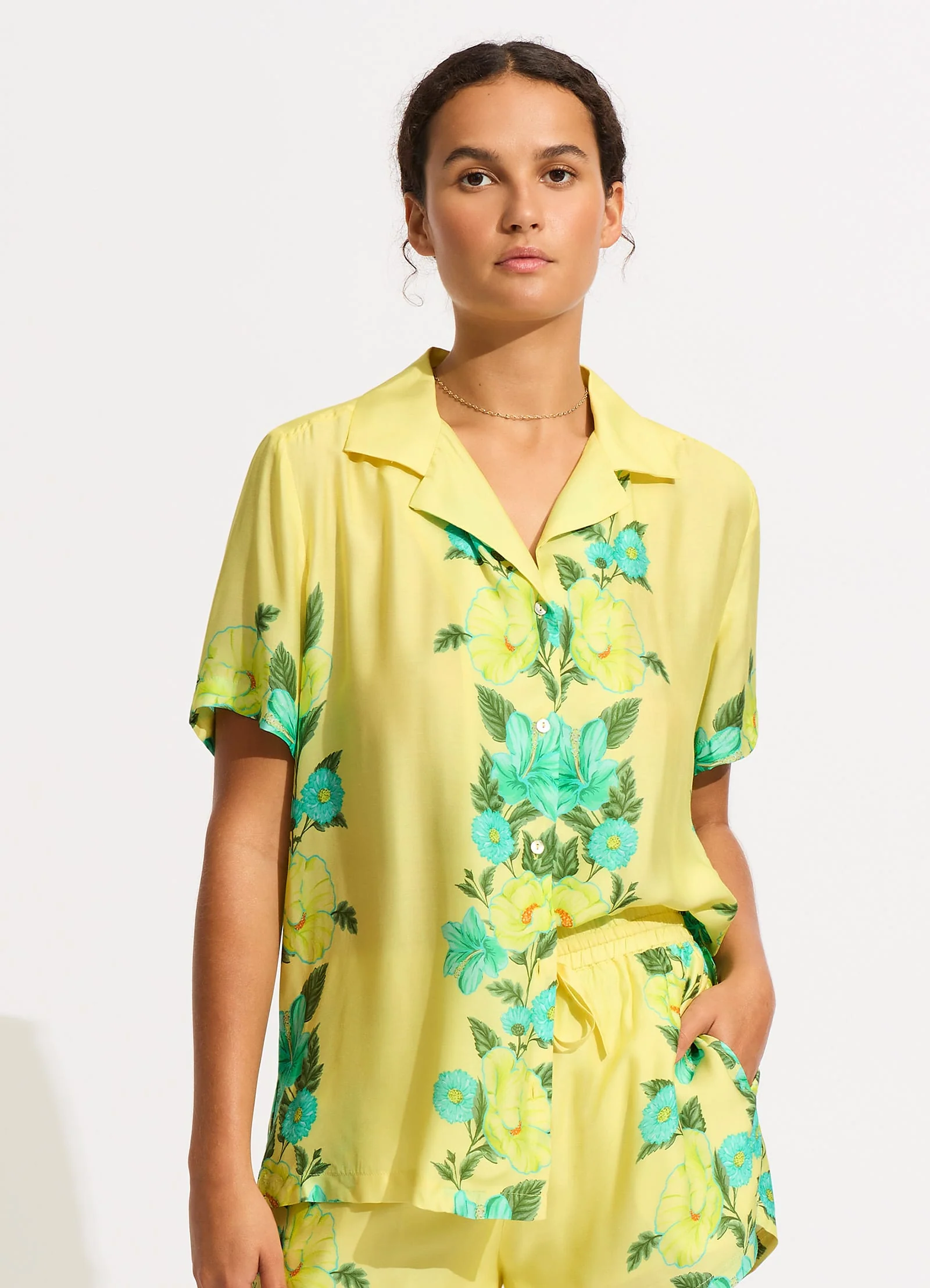 Garden Party Short Sleeve Shirt - Lime Light - Image 2