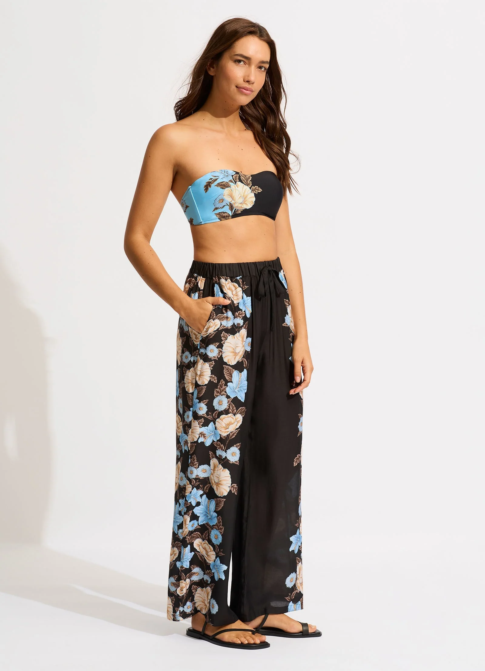 Garden Party Wide Leg Pant - Black - Image 2