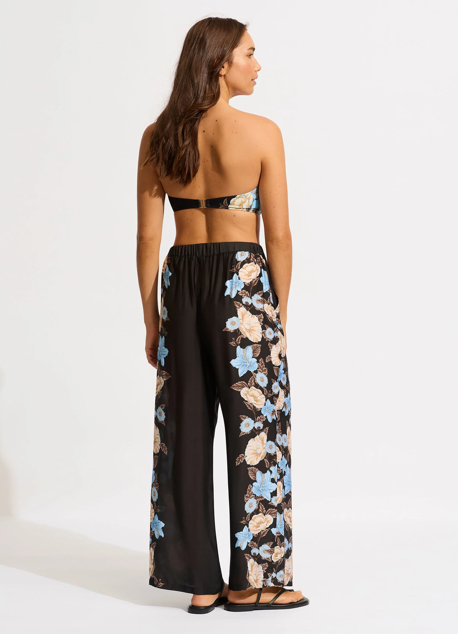 Garden Party Wide Leg Pant - Black - Image 3