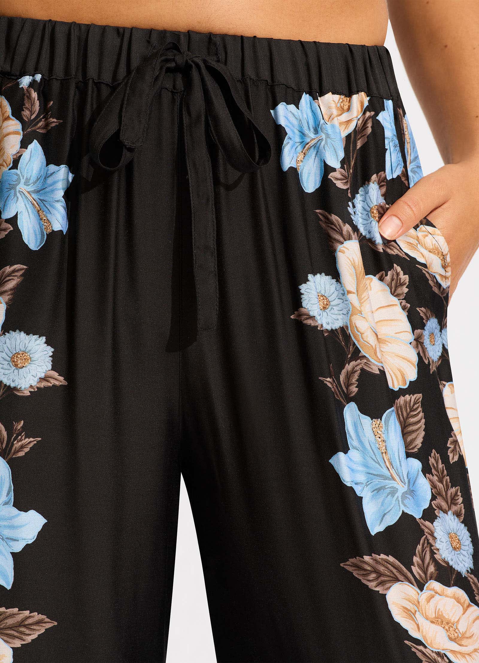 Garden Party Wide Leg Pant - Black - Image 4