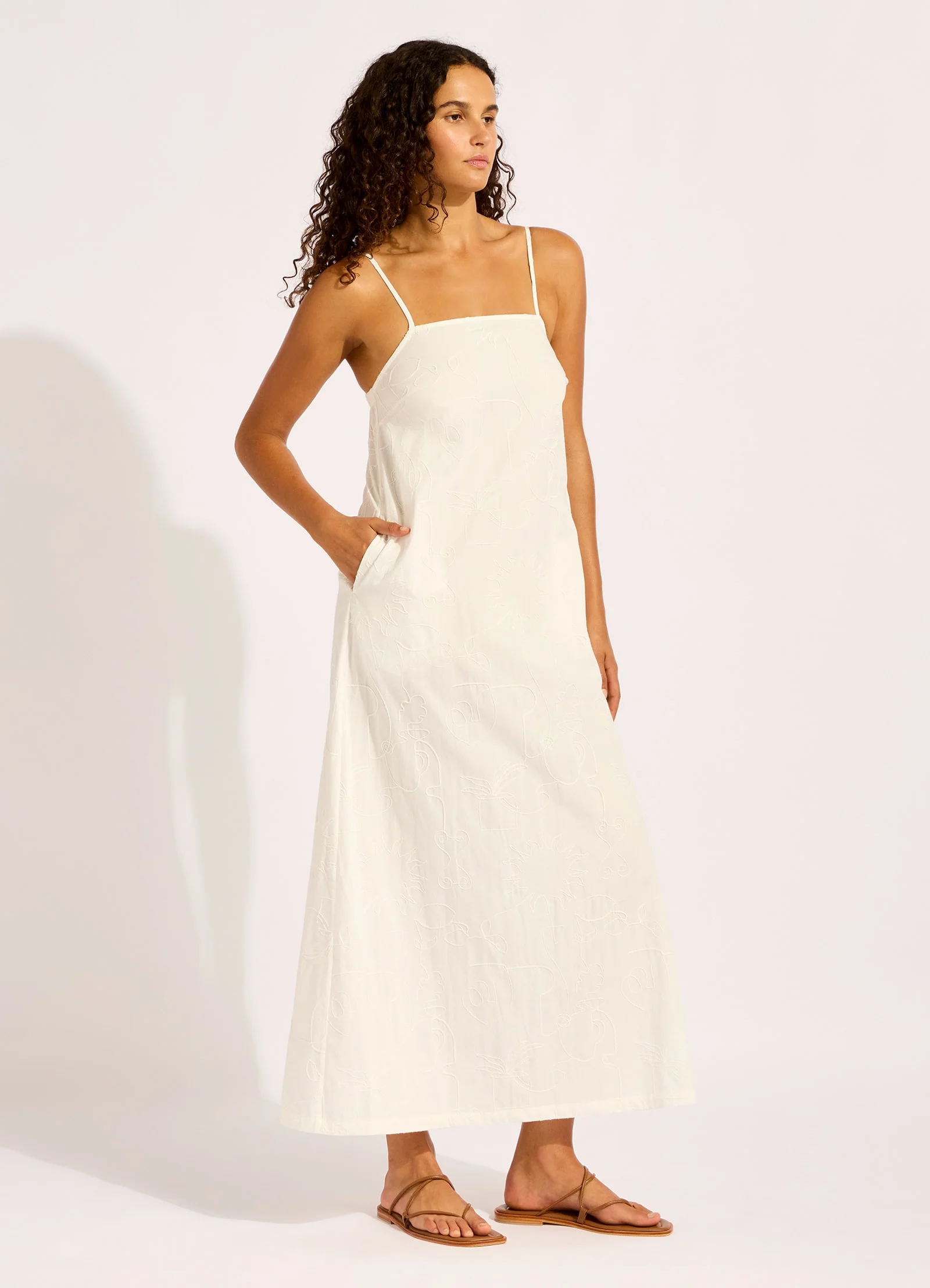 Gathered Strap Maxi Dress - Image 2