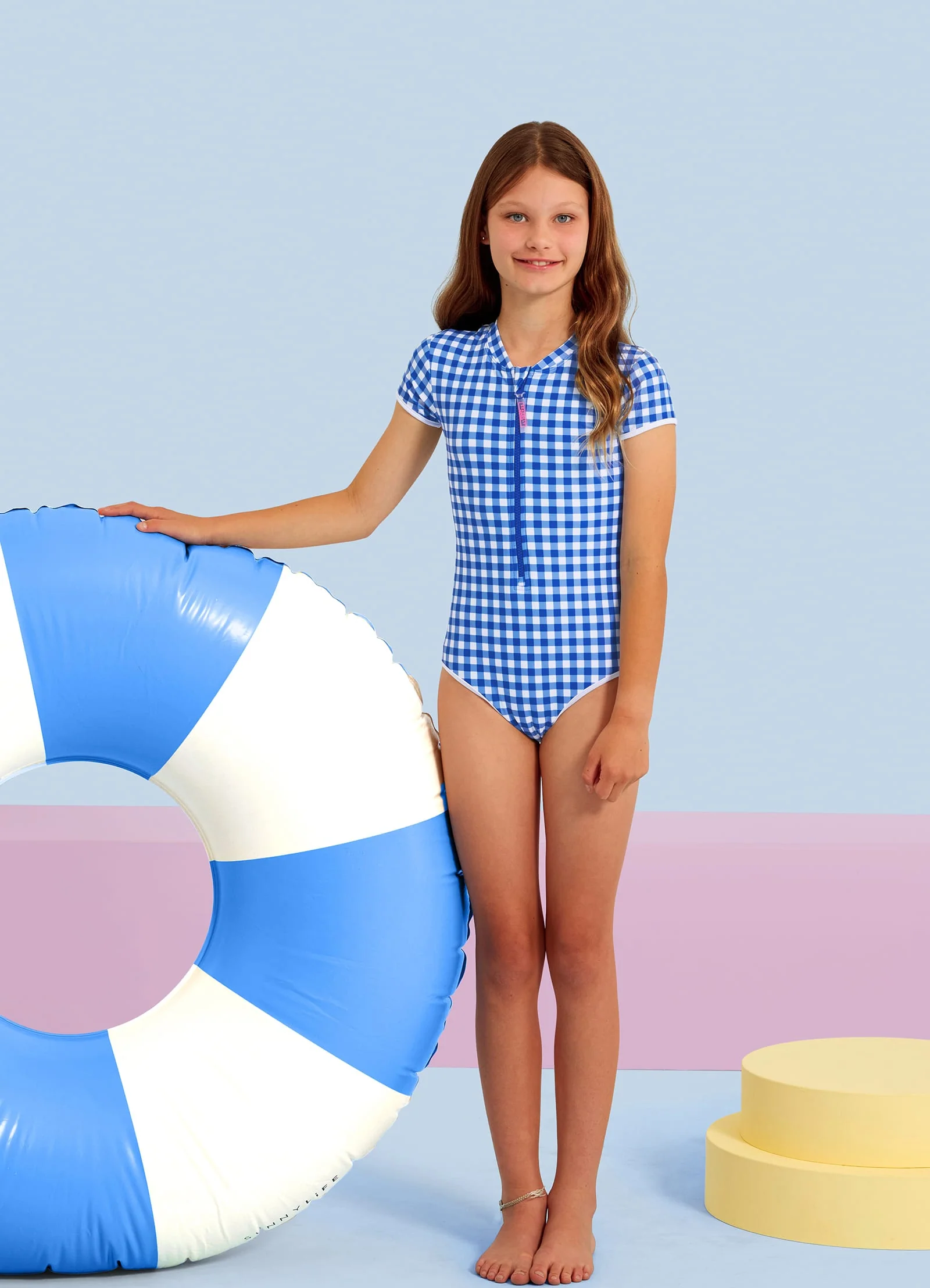 Gingham Paddlesuit - Blue Lottie - Image 5