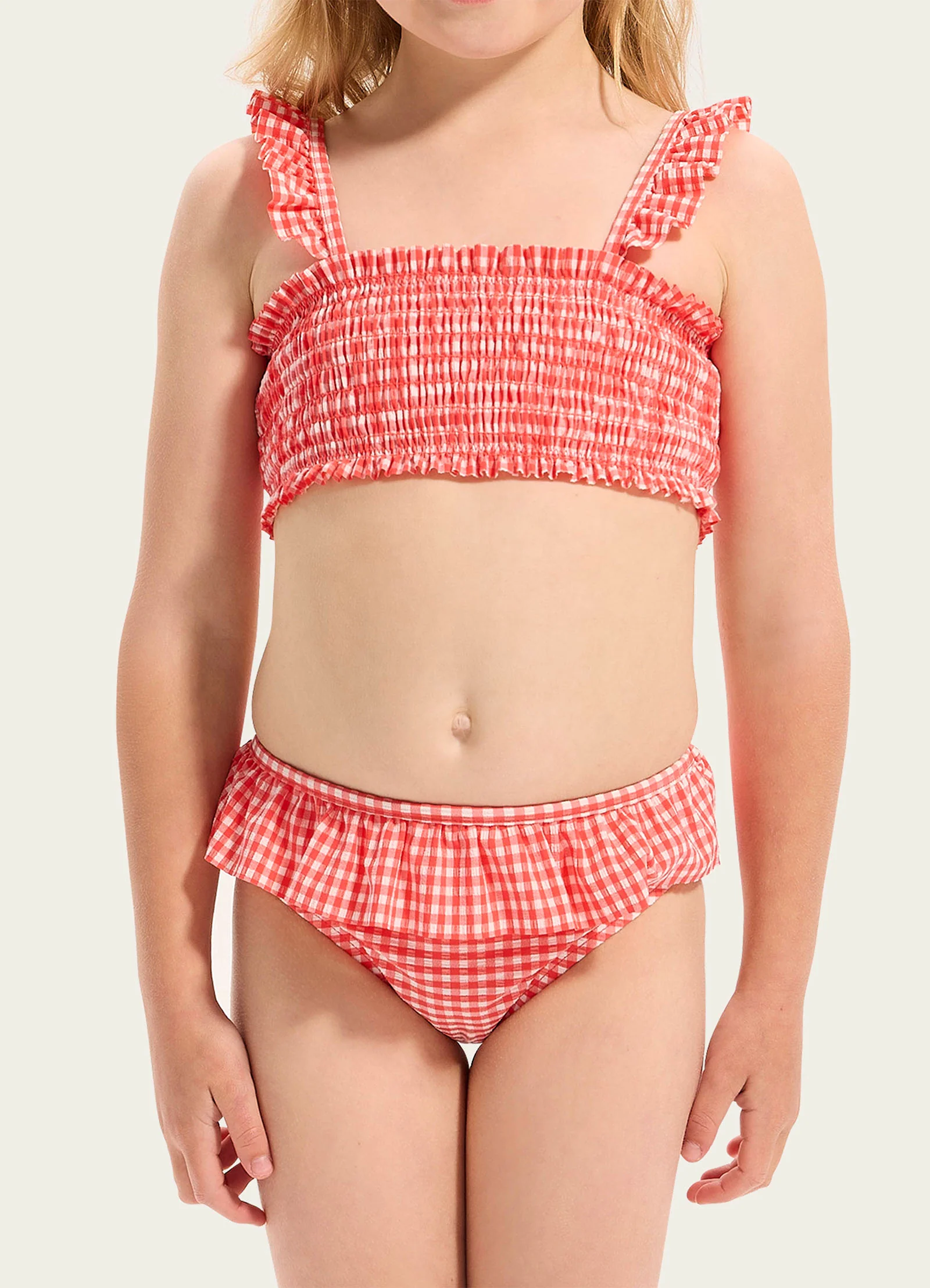 Gingham Shirred Bikini Set - Image 2
