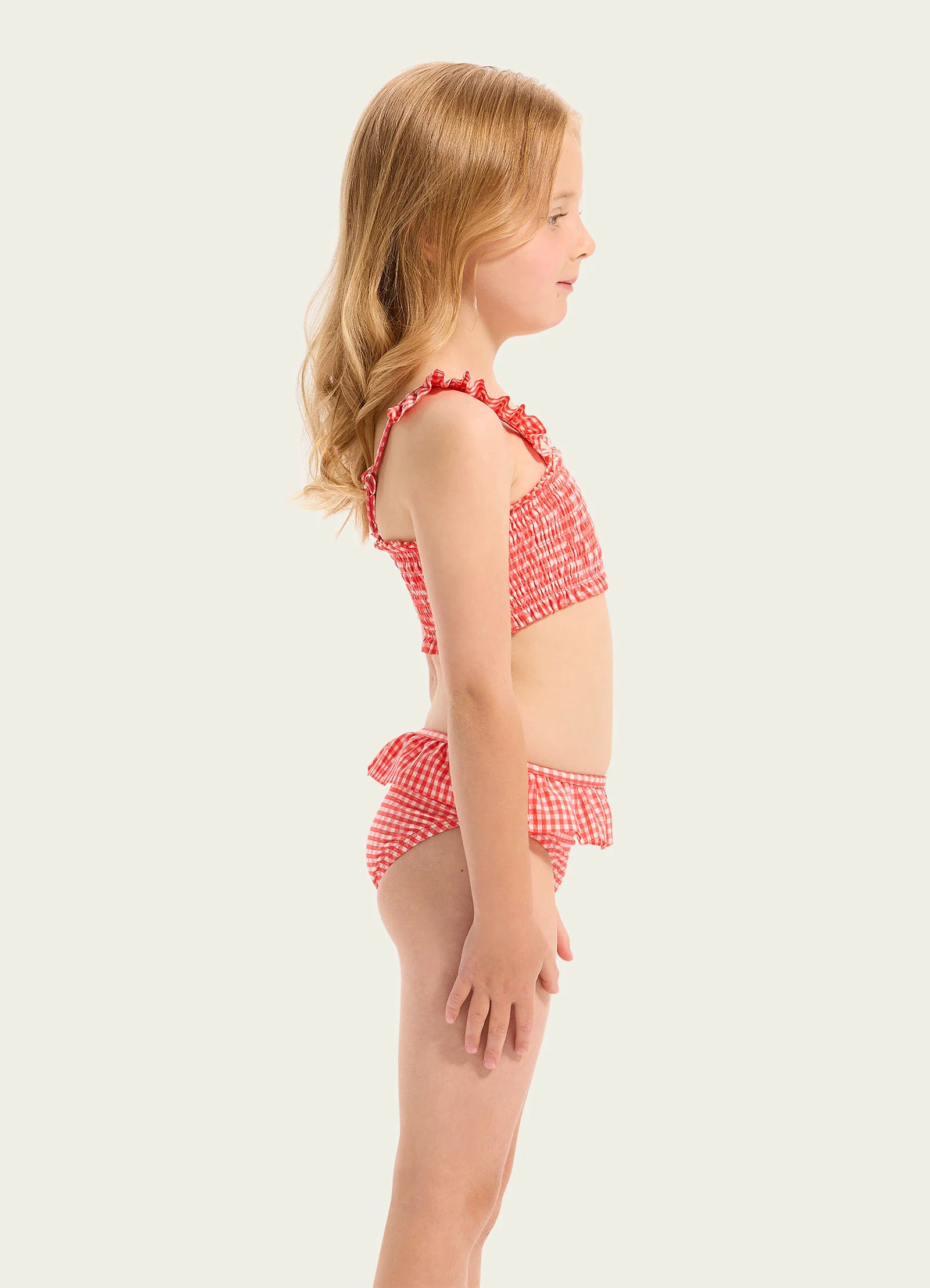 Gingham Shirred Bikini Set - Image 3