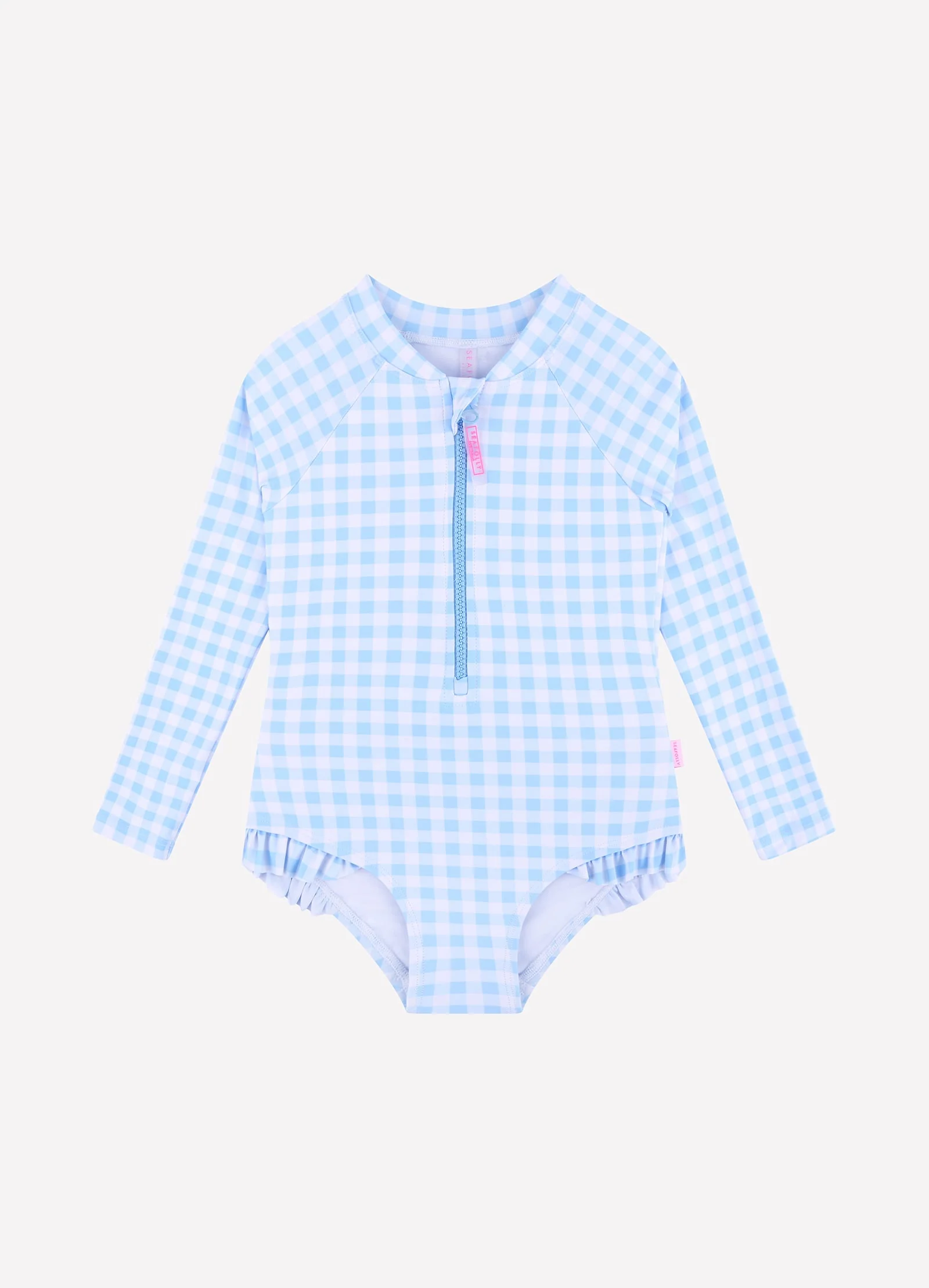 Gingham Sunsuit - Placid Blue - Image 3