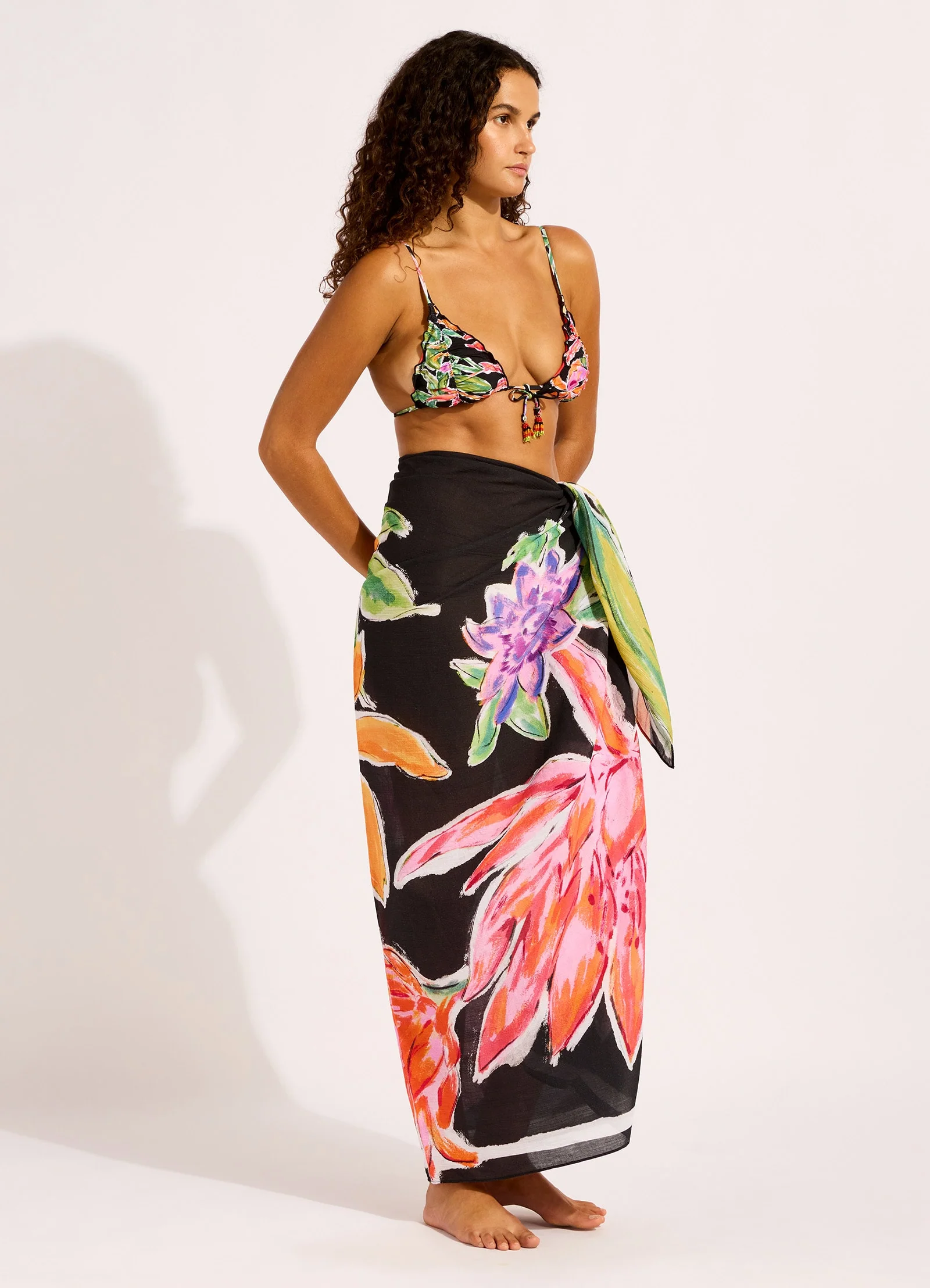 Hothouse Flowers Floral Sarong - Image 2
