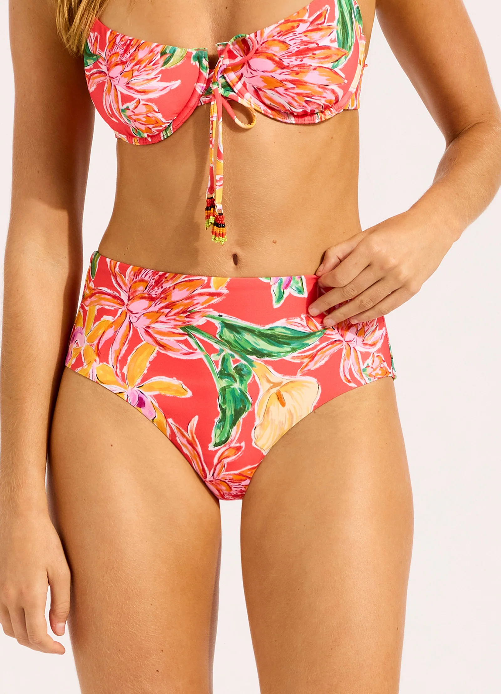 Hothouse Flowers High Waist Bikini Bottom - Image 2