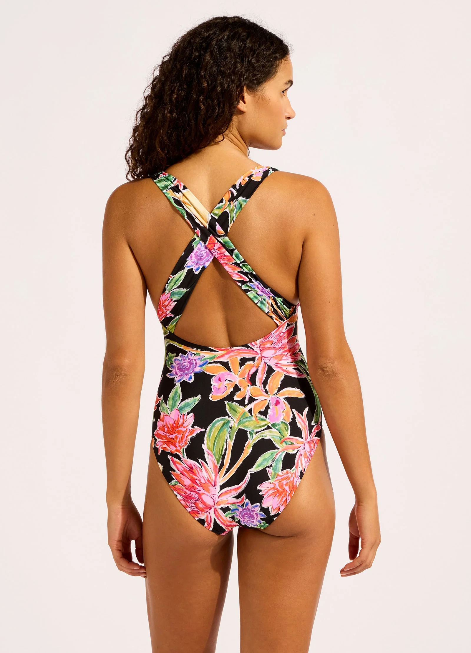 Hothouse Flowers V Neck One Piece Swimsuit - Image 3