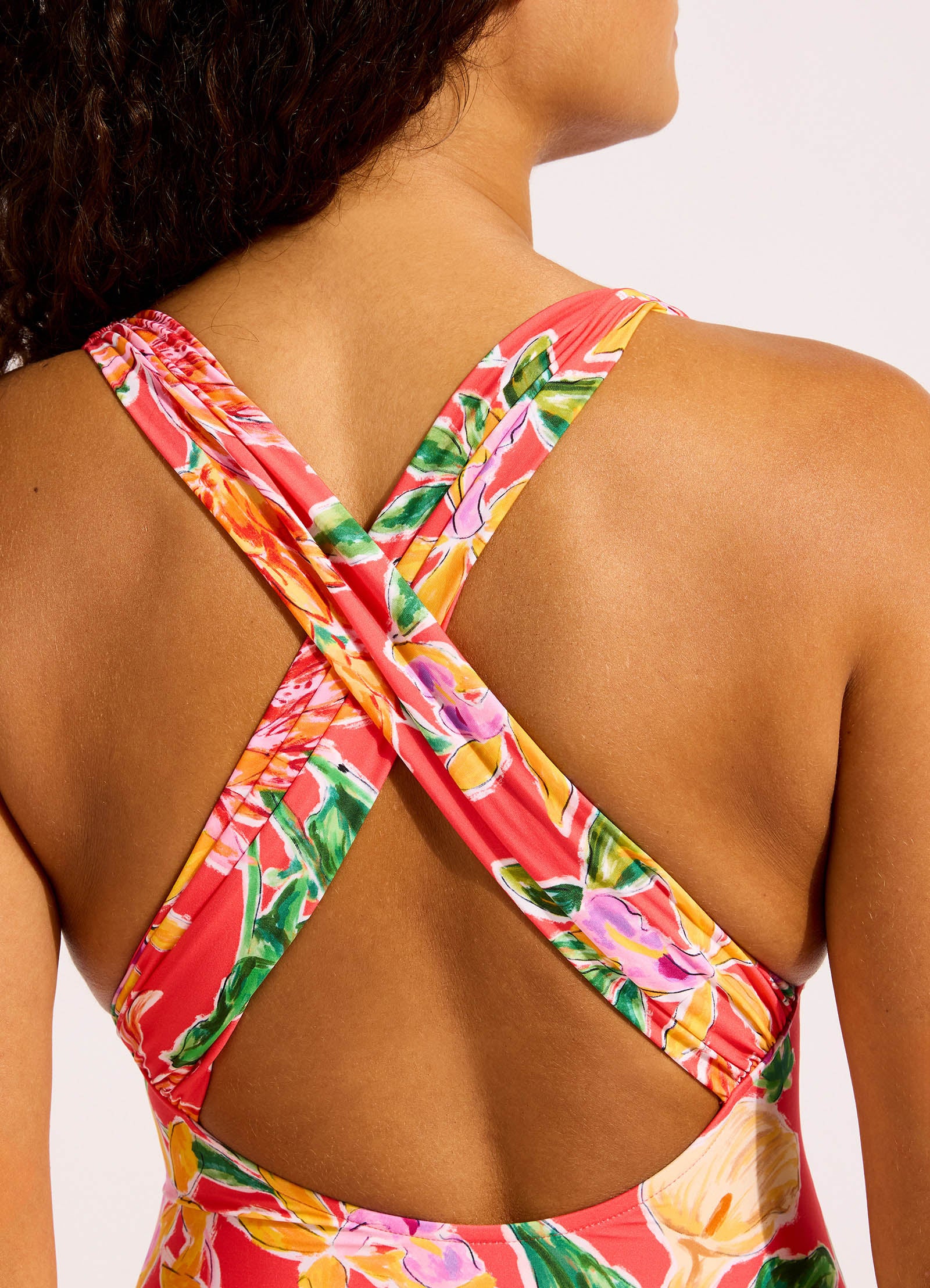 Hothouse Flowers V Neck One Piece Swimsuit - Image 4