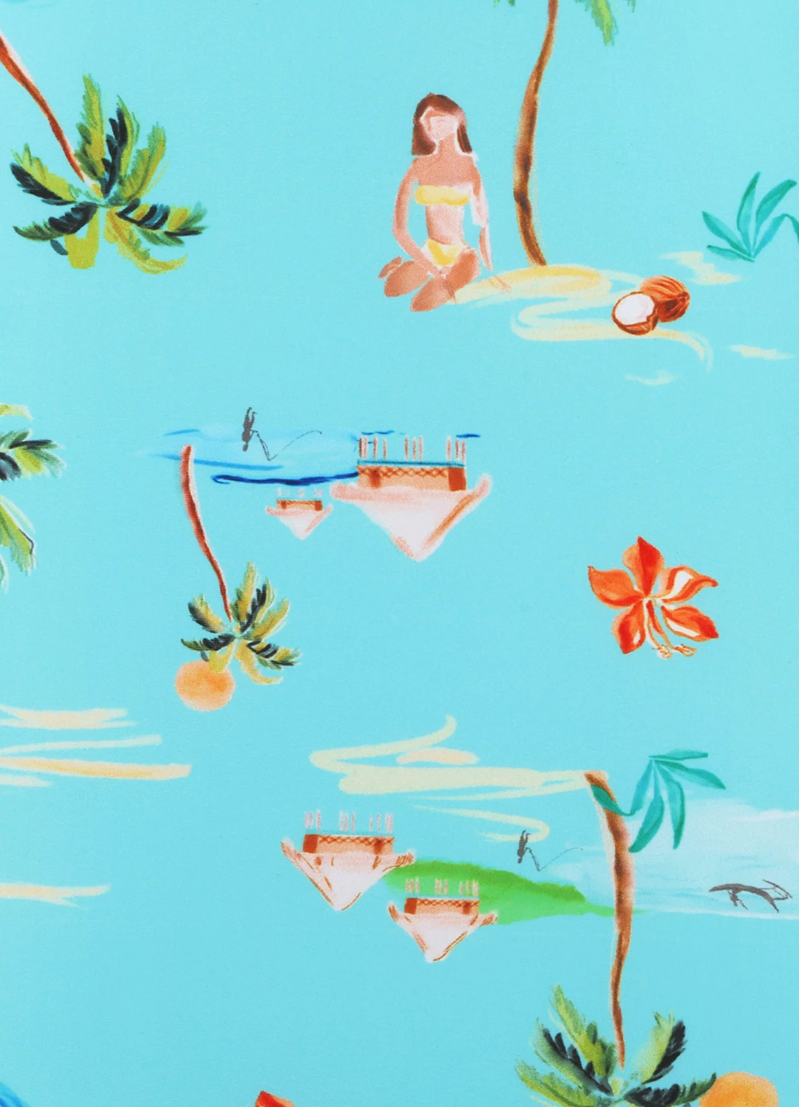 Isla Palm Frill Sunsuit - Isla Palm Blue - Image 5