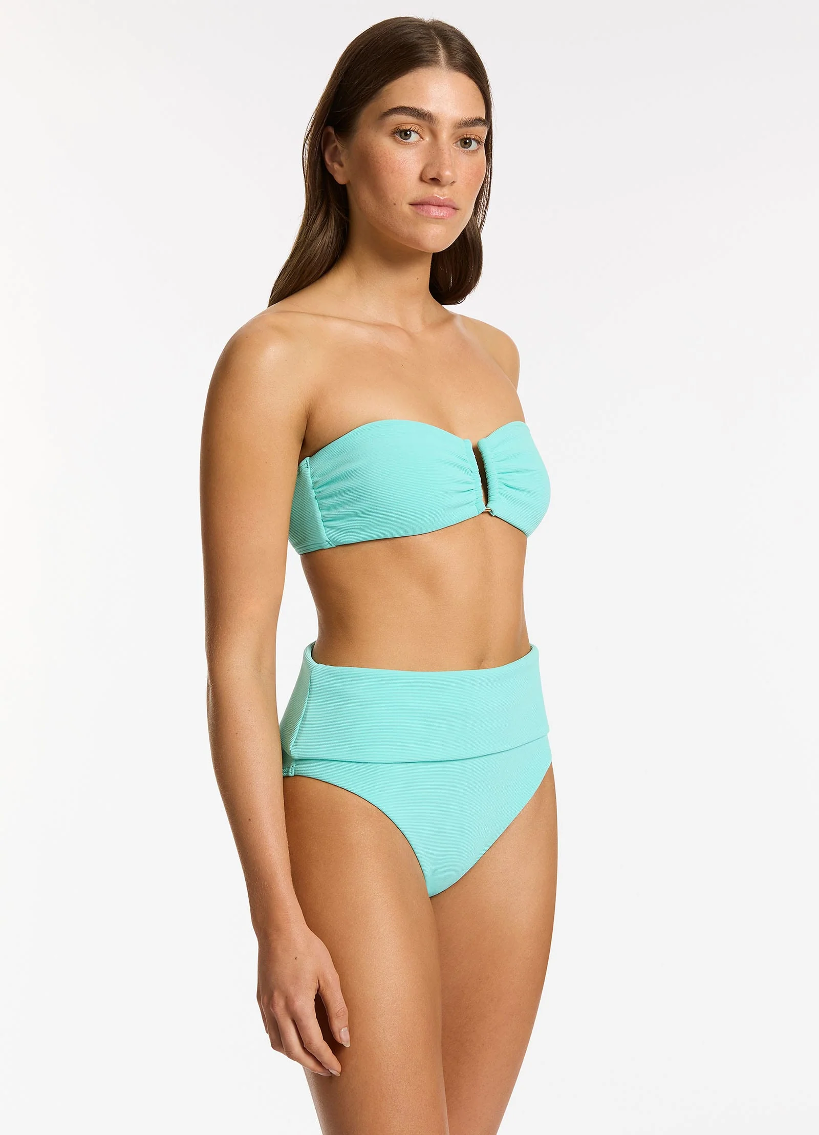 Isla Rib U Trim Bandeau Bikini Top - Dolce - Image 3