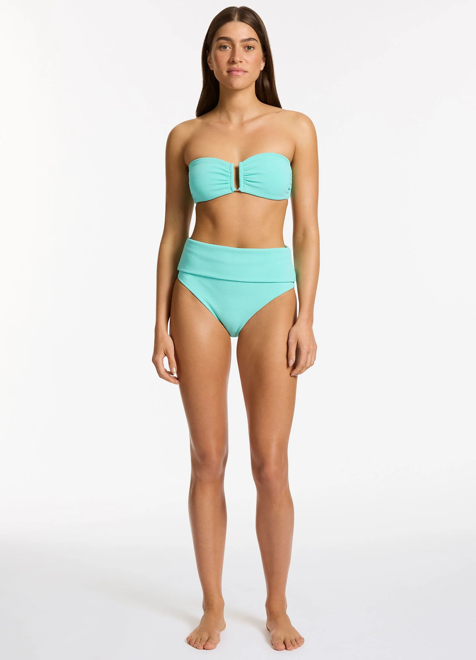 Isla Rib U Trim Bandeau Bikini Top - Dolce - Image 4