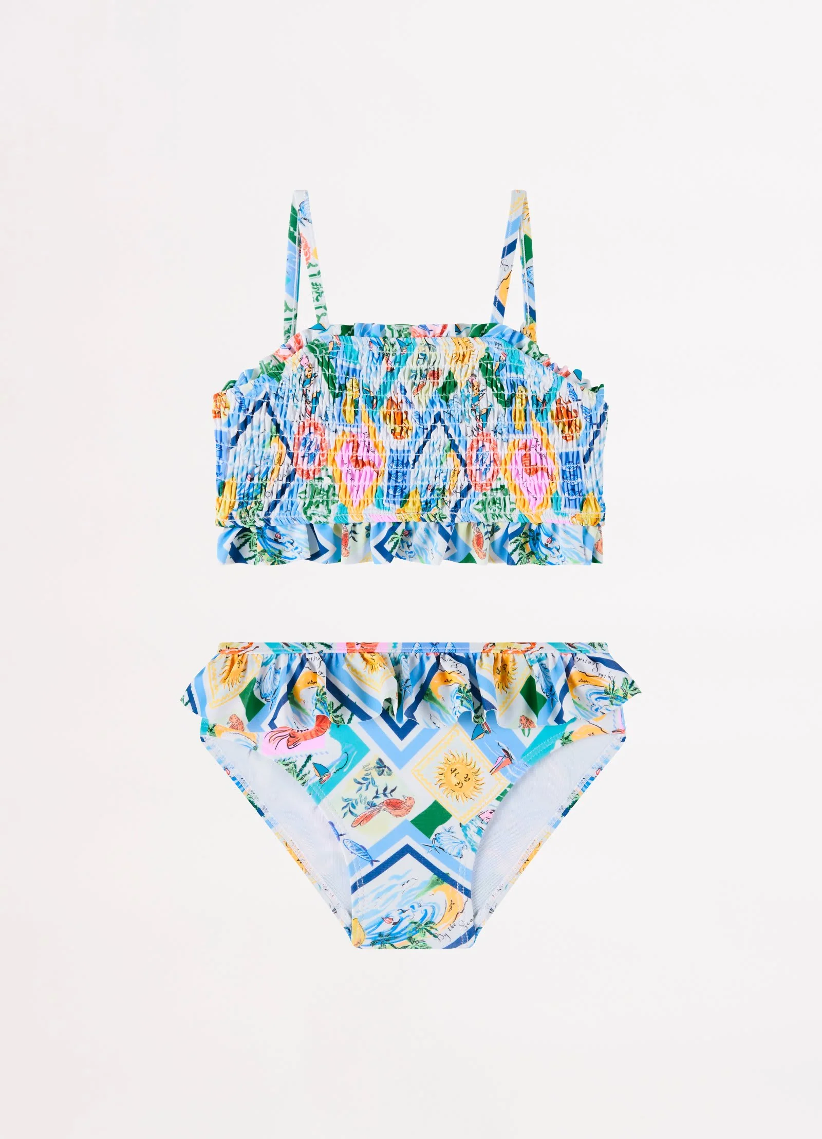 Isle Of Capri Girls Shirred Bikini - Capri - Image 2