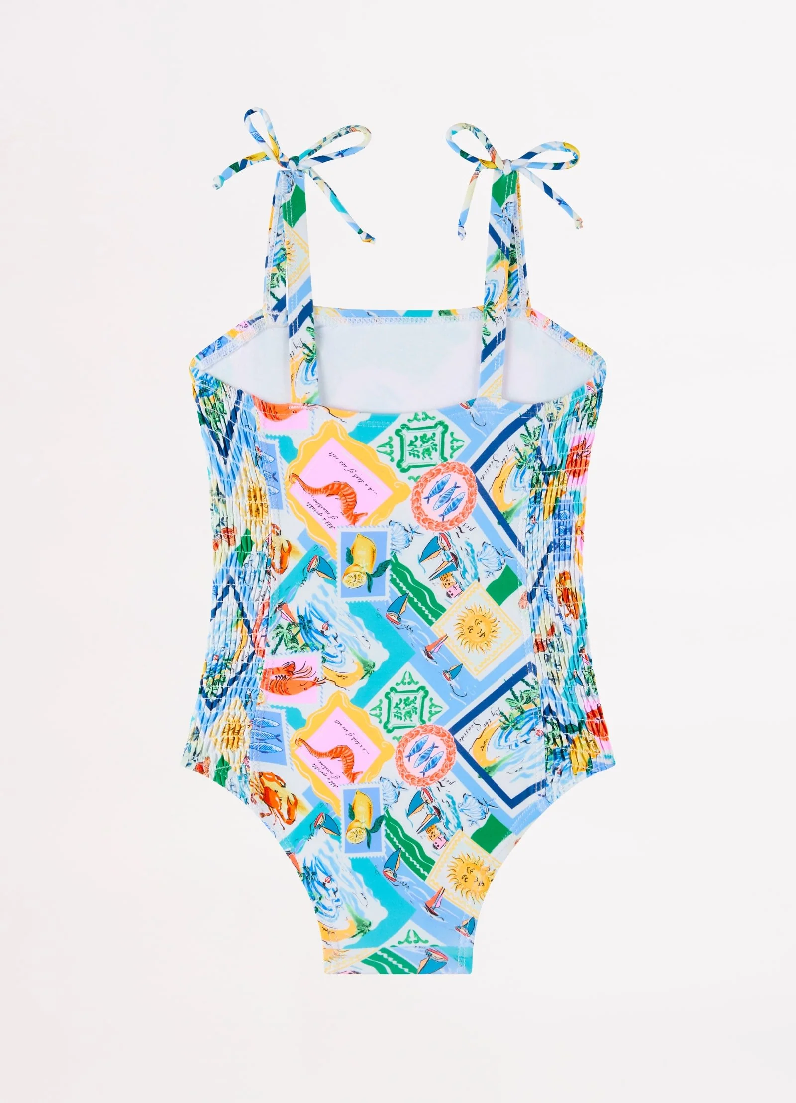 Isle Of Capri Girls Shirred One Piece - Capri - Image 2