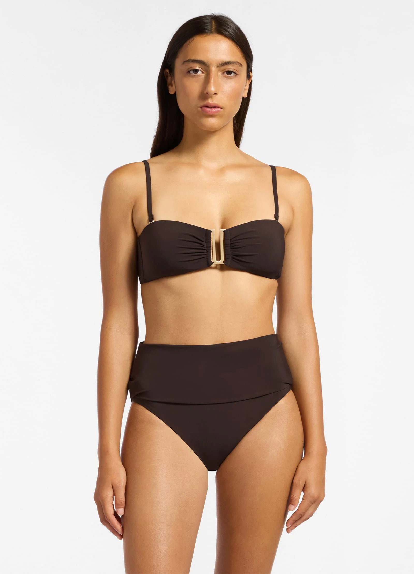 Jetset Bandeau Bikini Top - Chocolate - Image 5