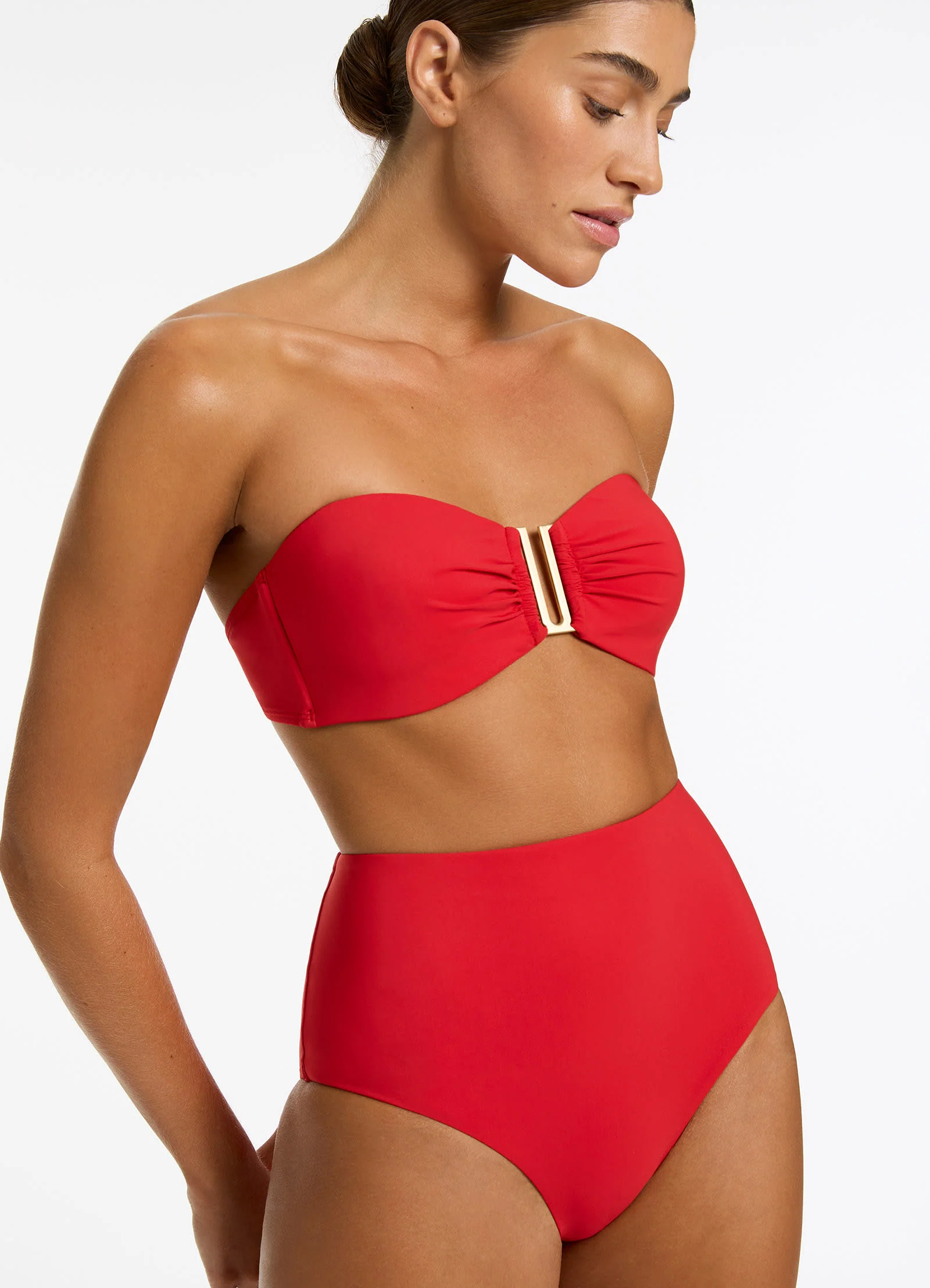 Jetset Bandeau Bikini Top - Rosso - Image 2