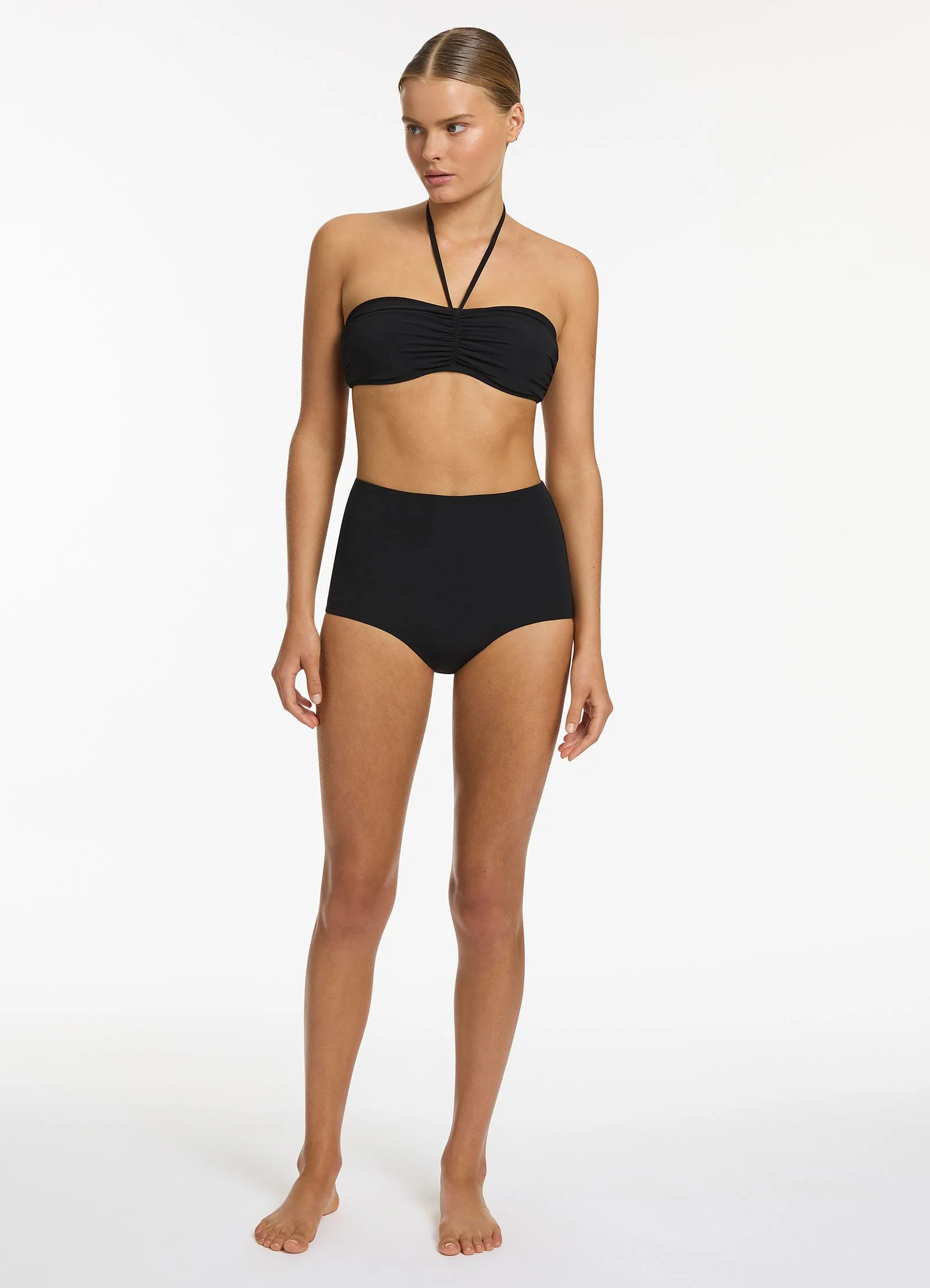 Jetset High Waist Boyleg Bikini Bottom - Black - Image 6
