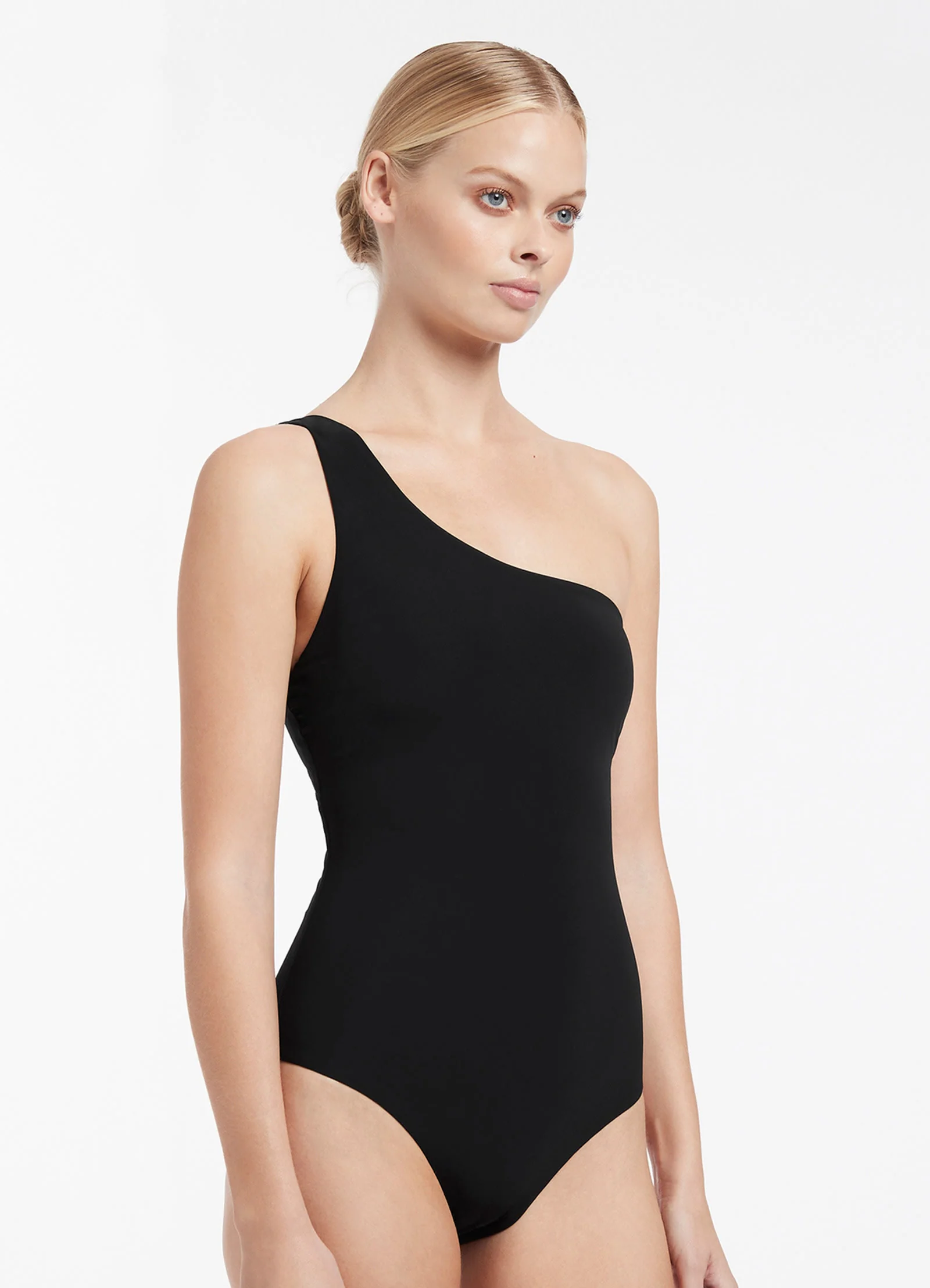 Jetset One Shoulder One Piece - Black - Image 4