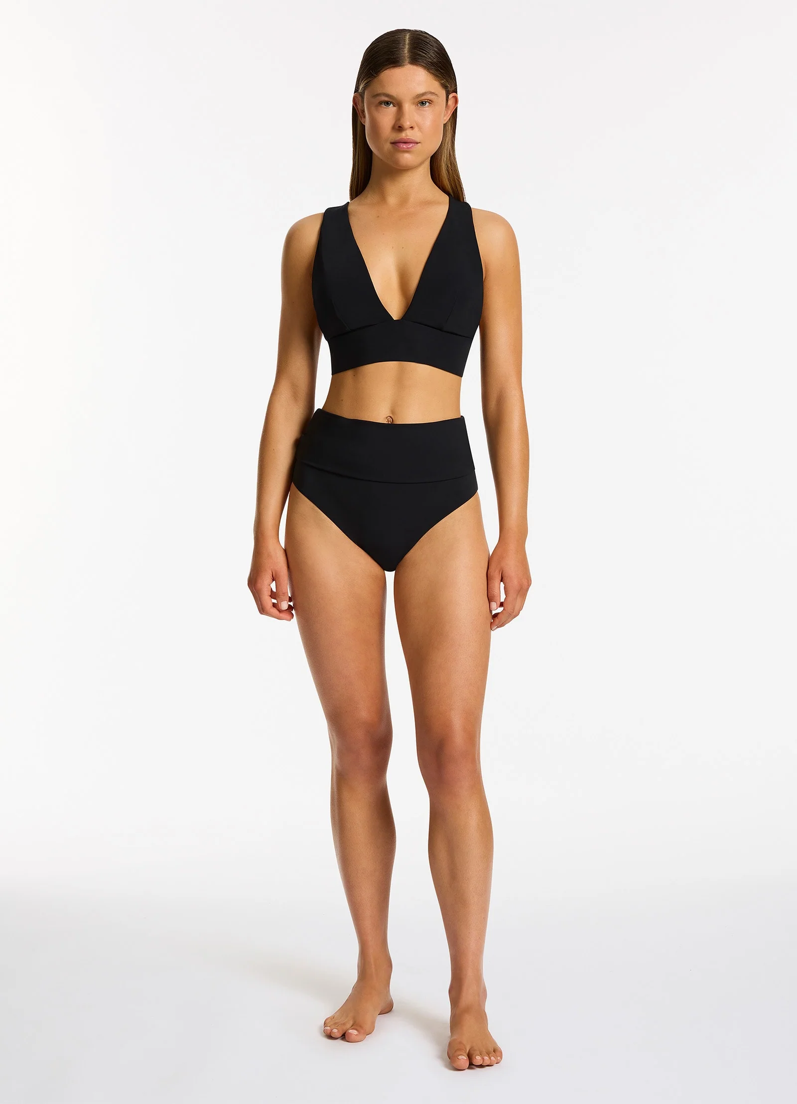 Jetset Soft Triangle Bikini Top - Black - Image 4