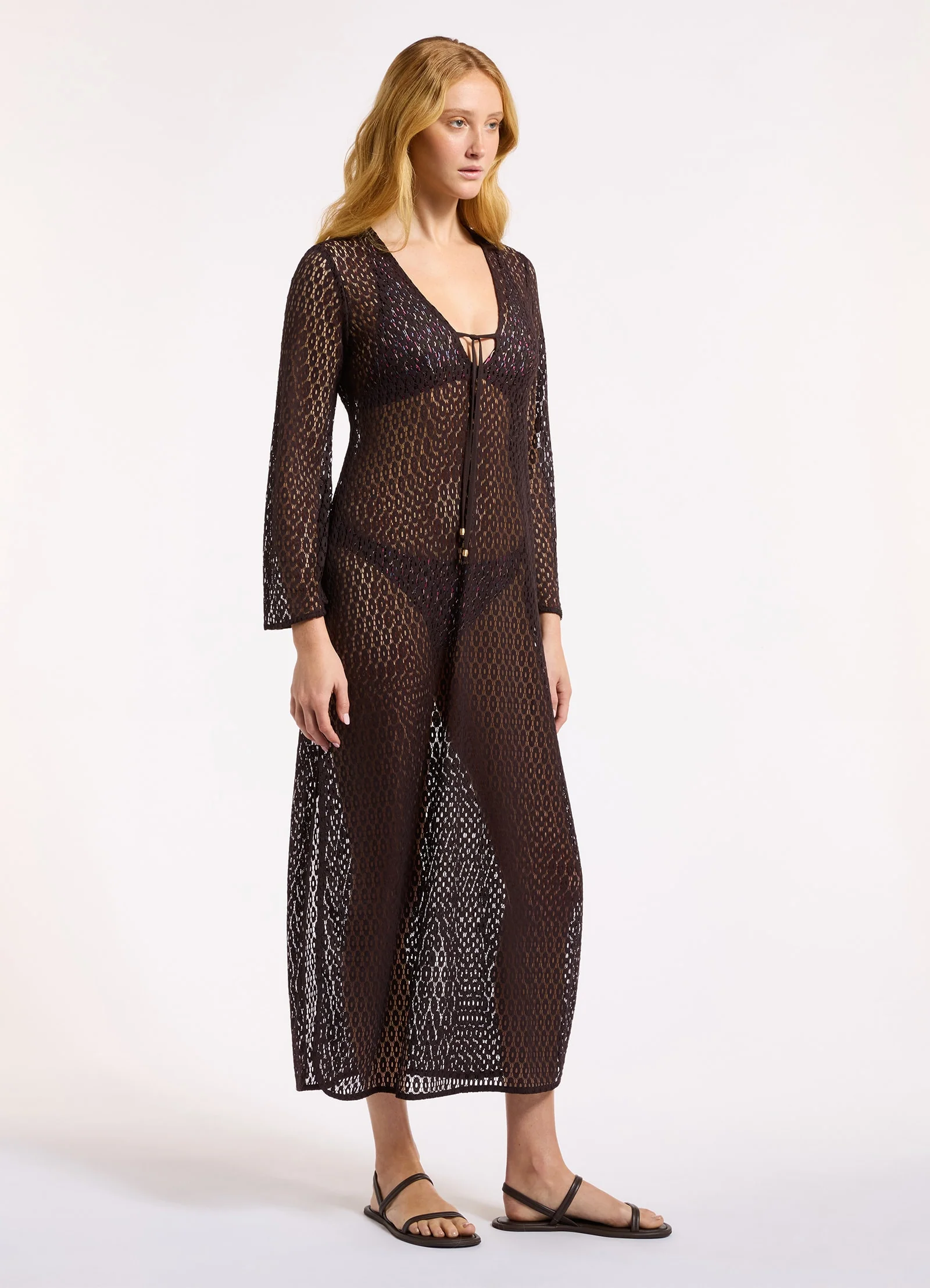 Jetset Stretch Lace Maxi Kaftan - Image 3